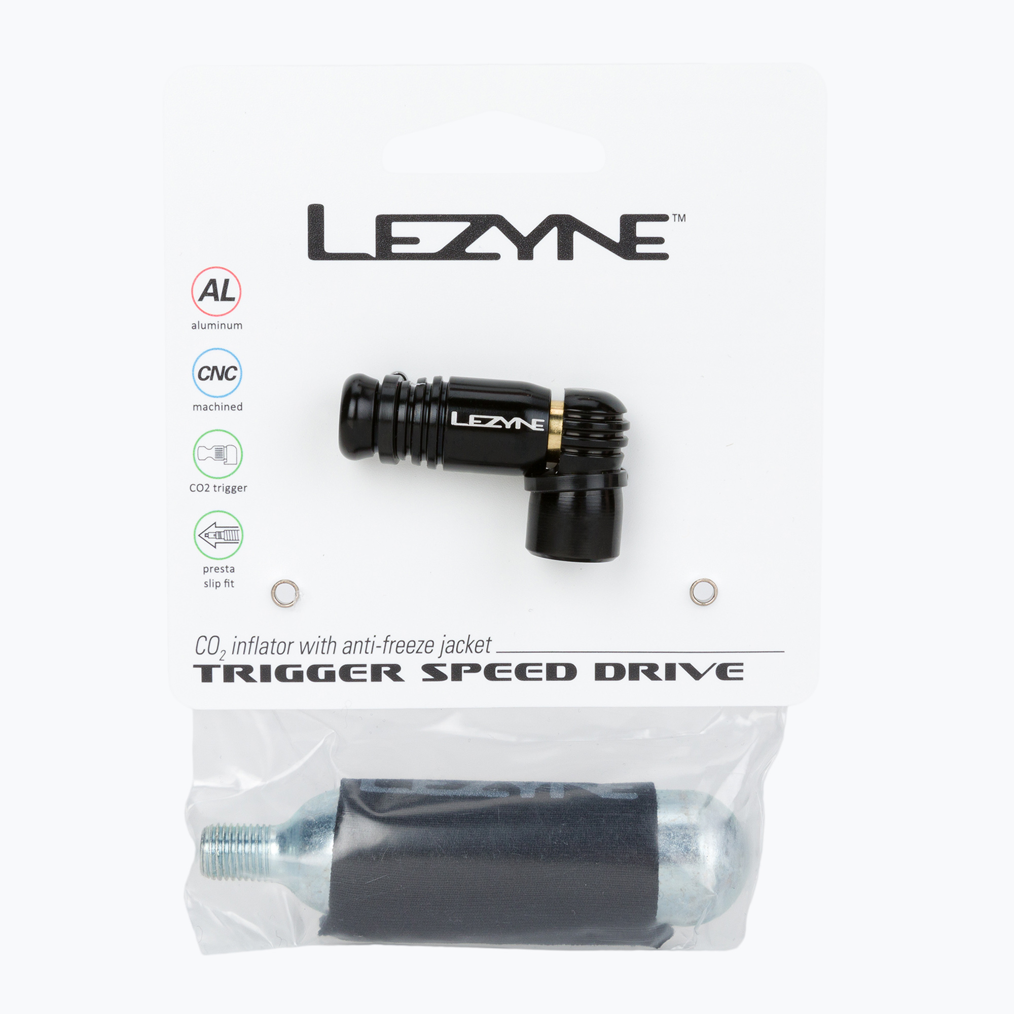 Велосипедна помпа Lezyne TRIGGER SPEED DRIVE CO2 с касета   1x касета черна LZN-1-C2-TRSDR-V104