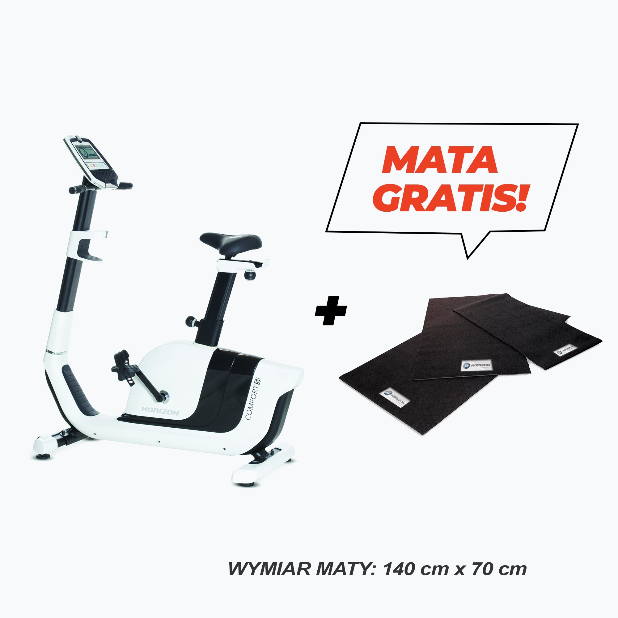 Rower stacjonarny Horizon Fitness Comfort 5i + Mata Gratis 