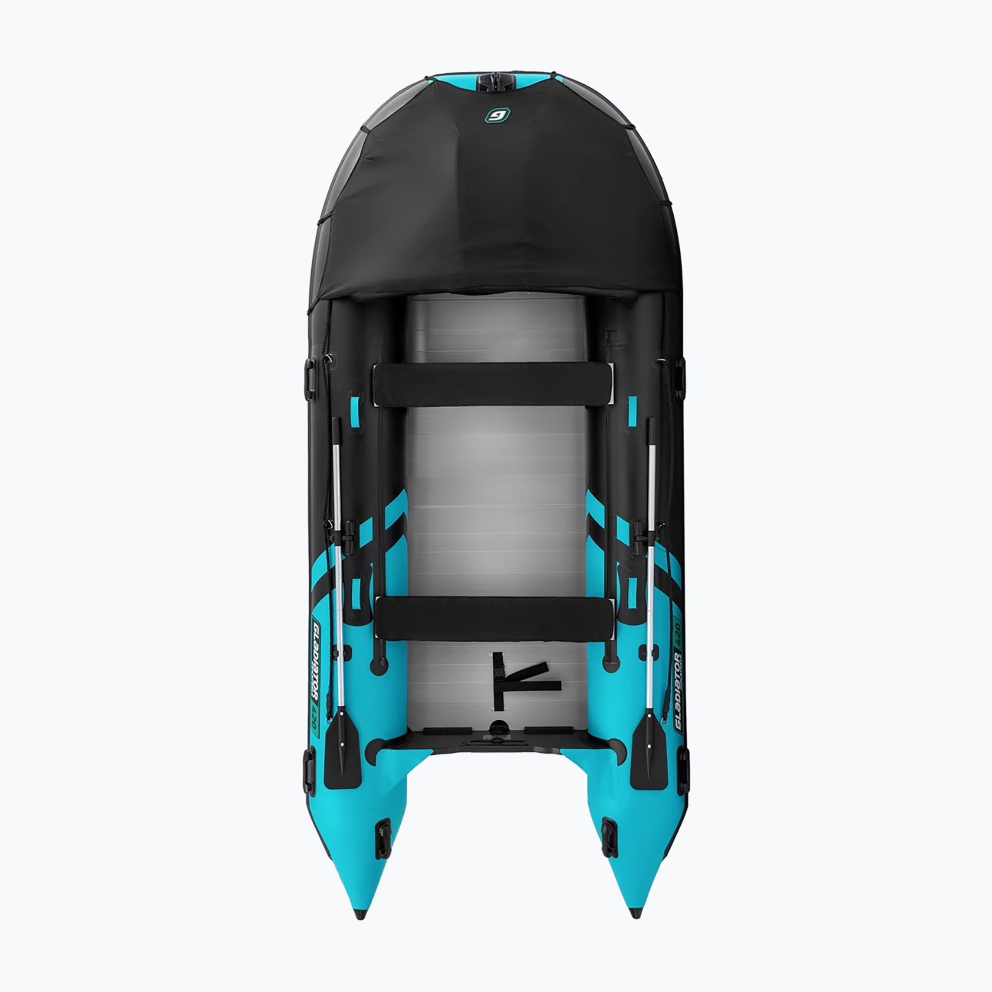 Седемместна надуваема лодка Gladiator C420 AL black/turquoise
