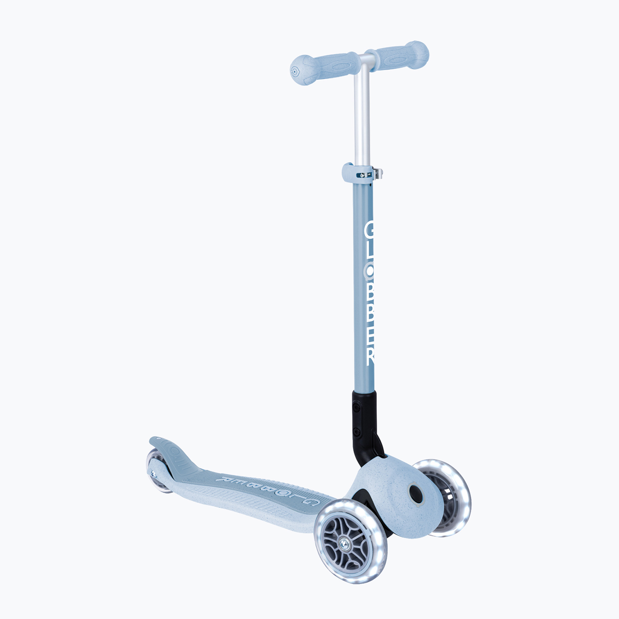 Hulajnoga trójkołowa dziecięca Globber Junior Primo Foldable Lights Eco blueberry 