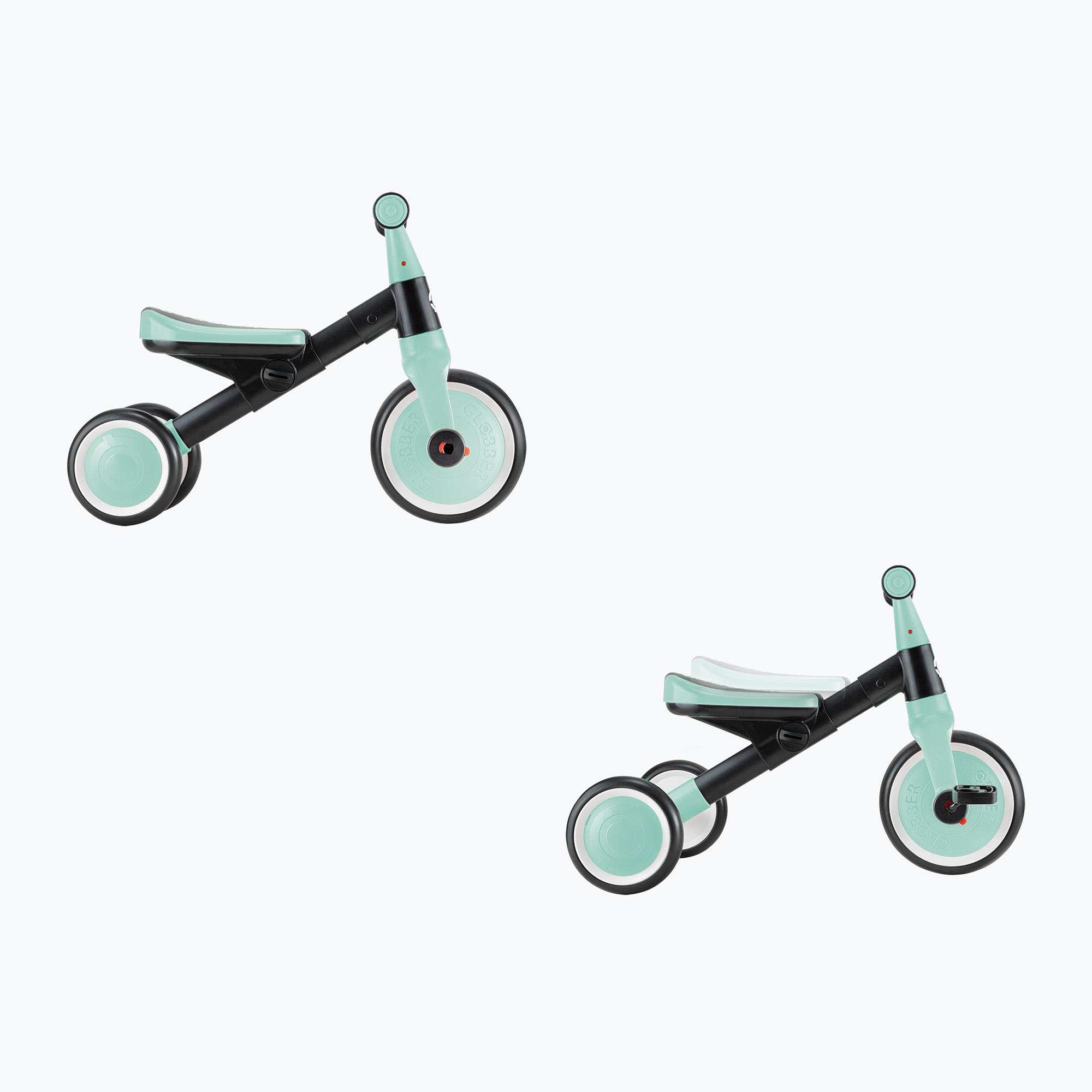 Триколесен велосипед без педали Globber Learning Trike 2w1 mint