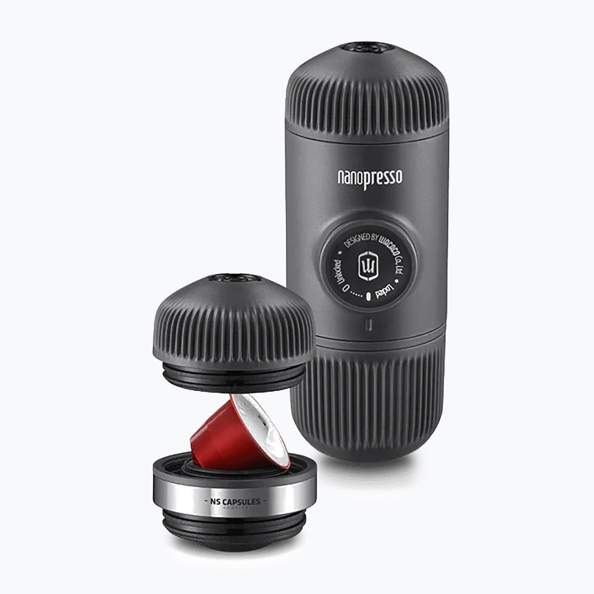 Macchina da caffè portatile Wacaco Nanopresso 80 ml + adattatore NS nero (80 ml) (Nanopresso W-230108)