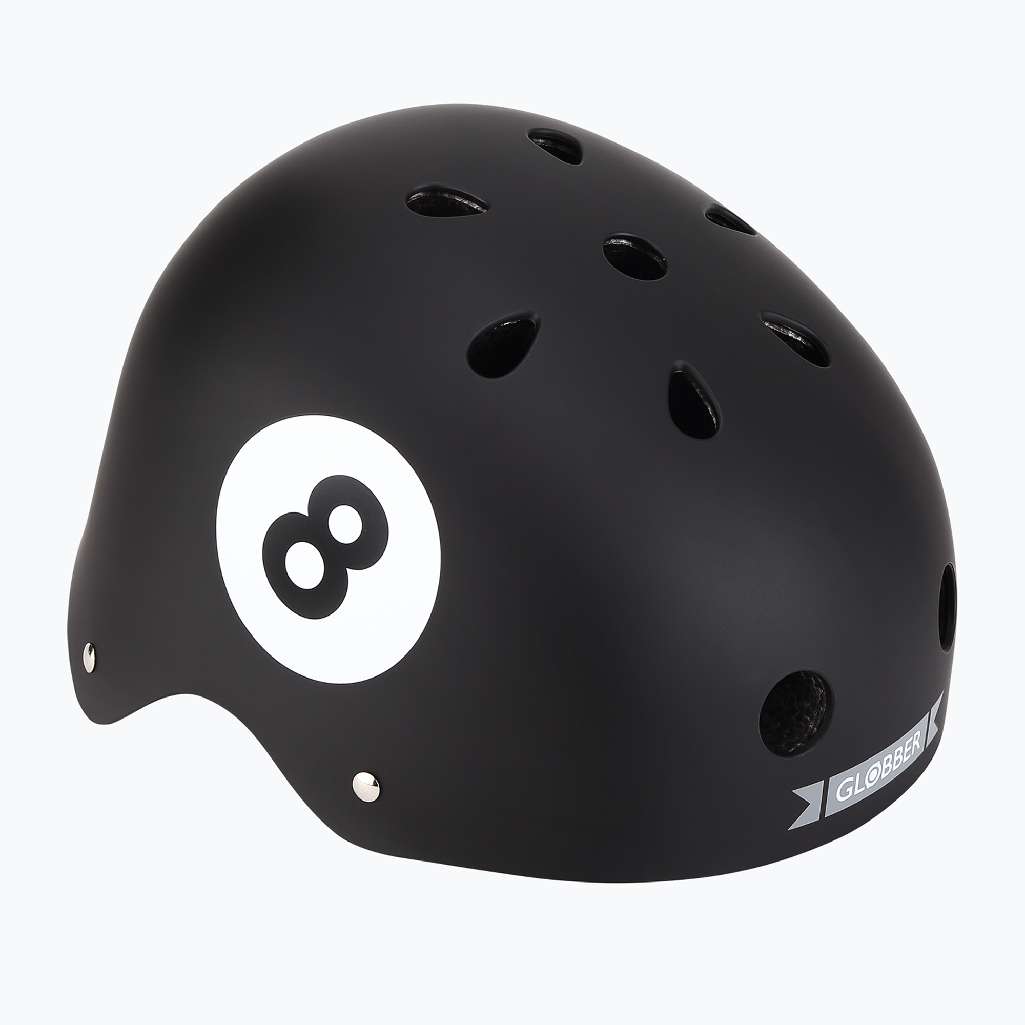 Kask dziecięcy Globber Elite Lights black 8 ball 
