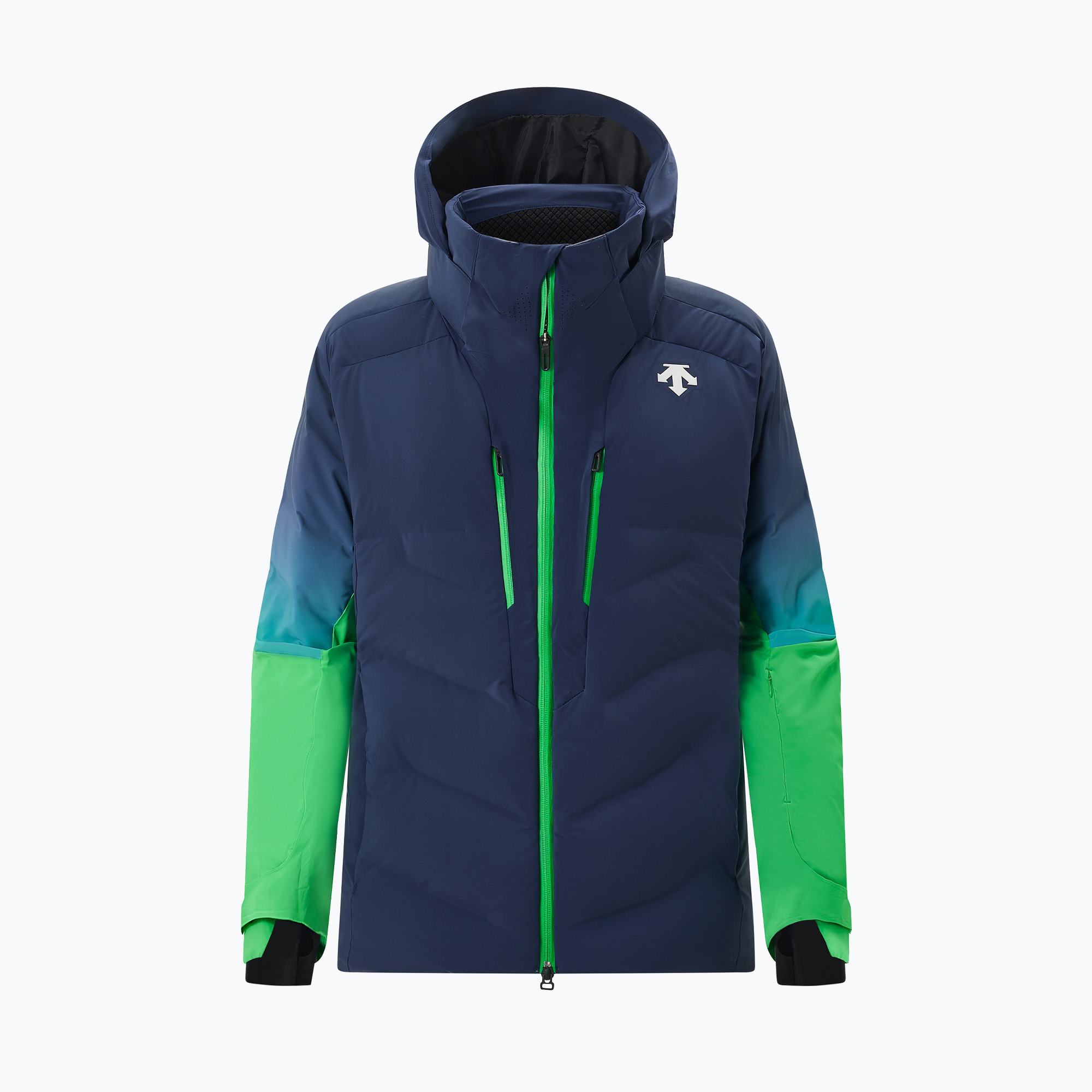 Pánska lyžiarska bunda Descente Hybrid Down dark night/ cell green (Hybrid Down DWMYGK21)