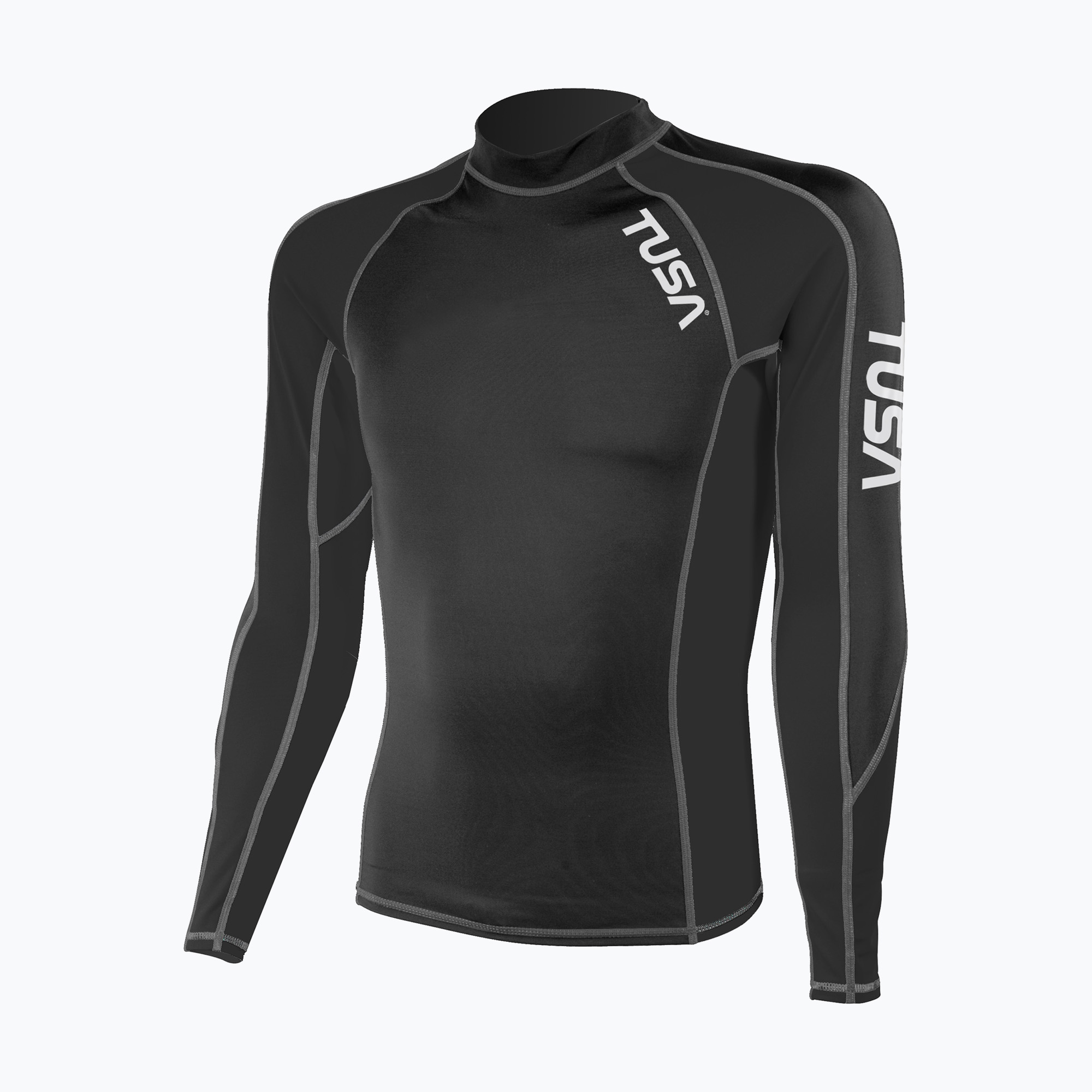 Мъжка блуза с дълъг ръкав за плуване TUSA Black rashguard