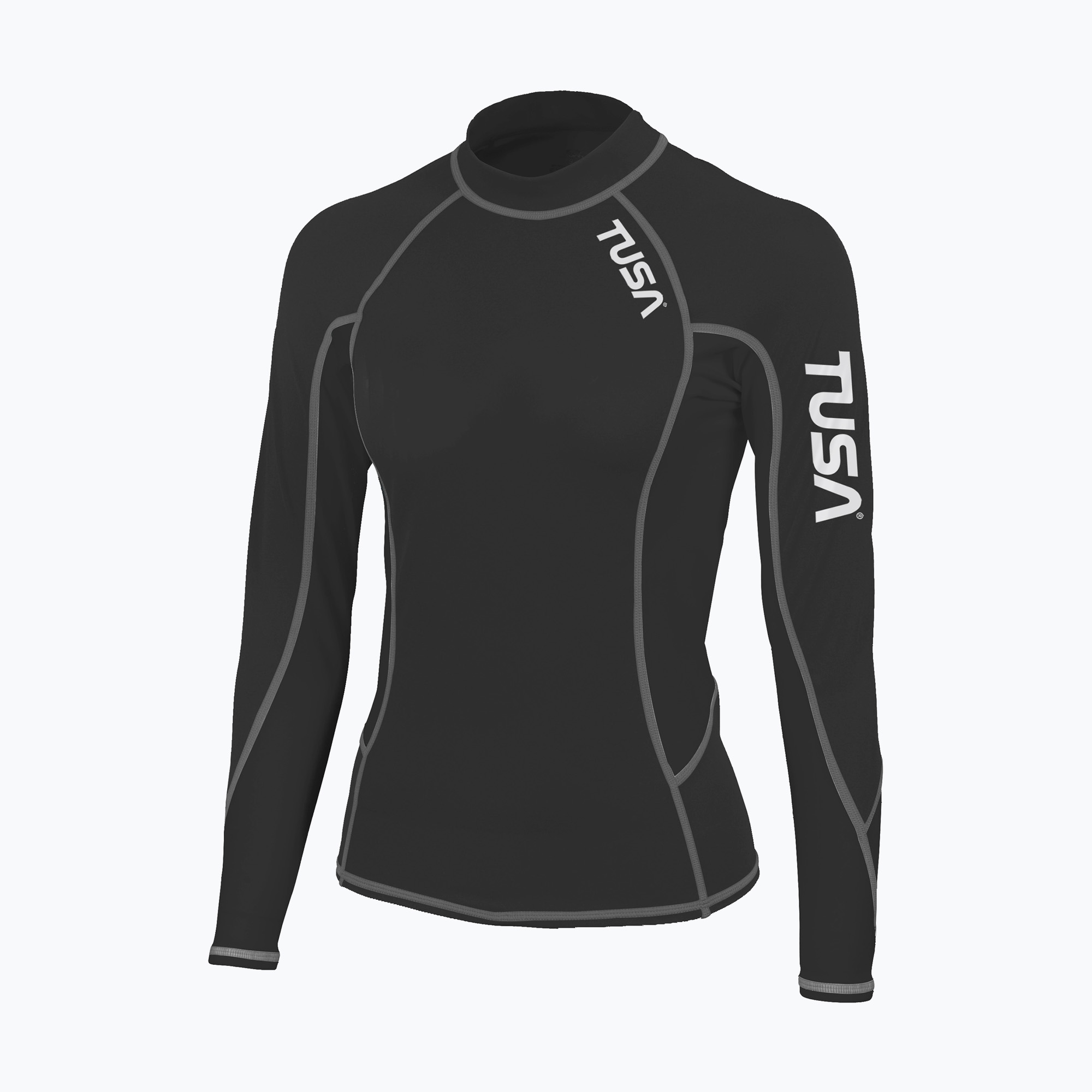 Дамска блуза с дълъг ръкав за плуване TUSA Black rashguard