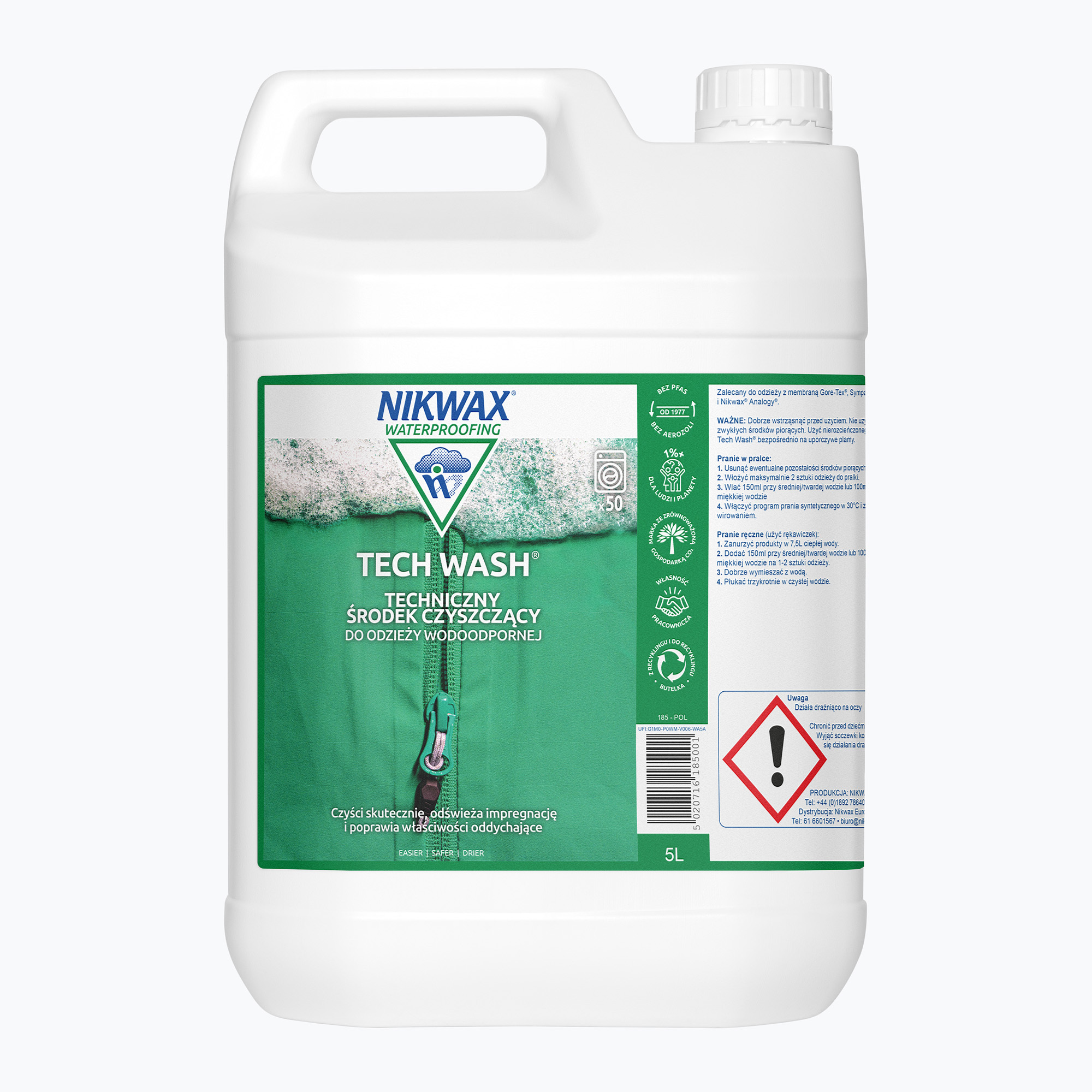 Płyn do prania odzieży Nikwax Tech Wash 5000 ml | WYSYŁKA W 24H | 30 DNI NA ZWROT