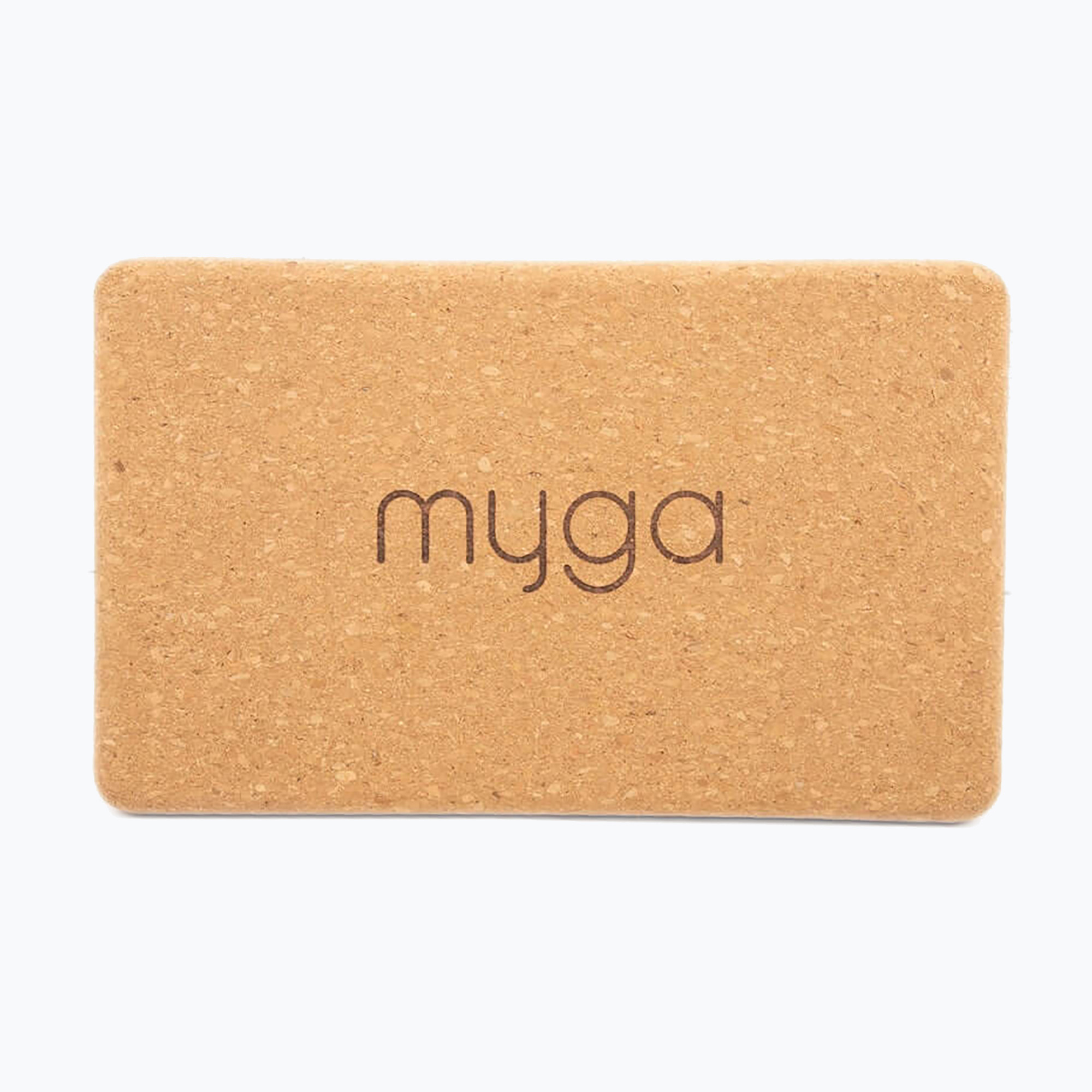 Jógatégla Myga Cork Block 2 pcs. brown (Cork Block RY1061)