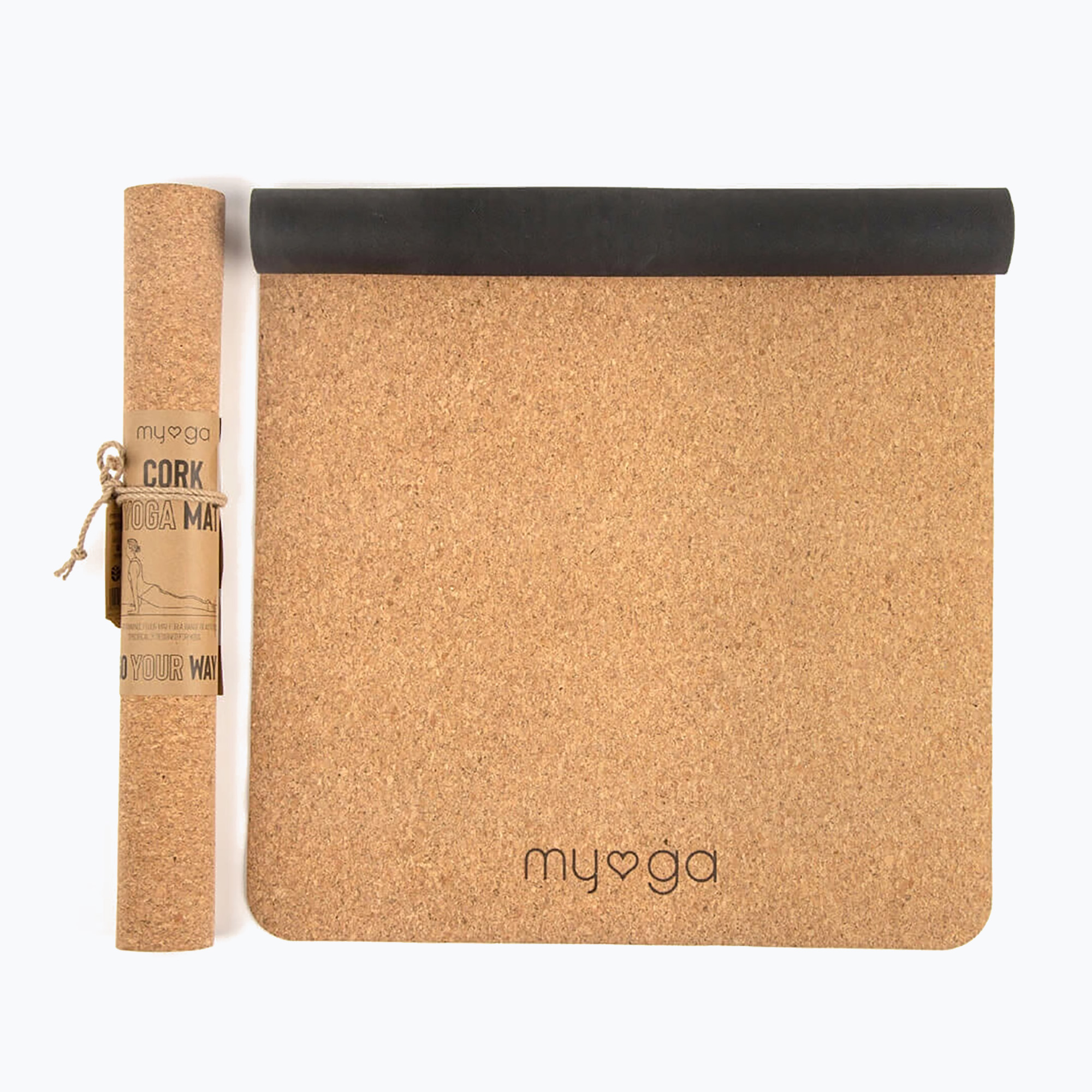 Постелка за йога Myga Cork/Rubber 2 mm brown
