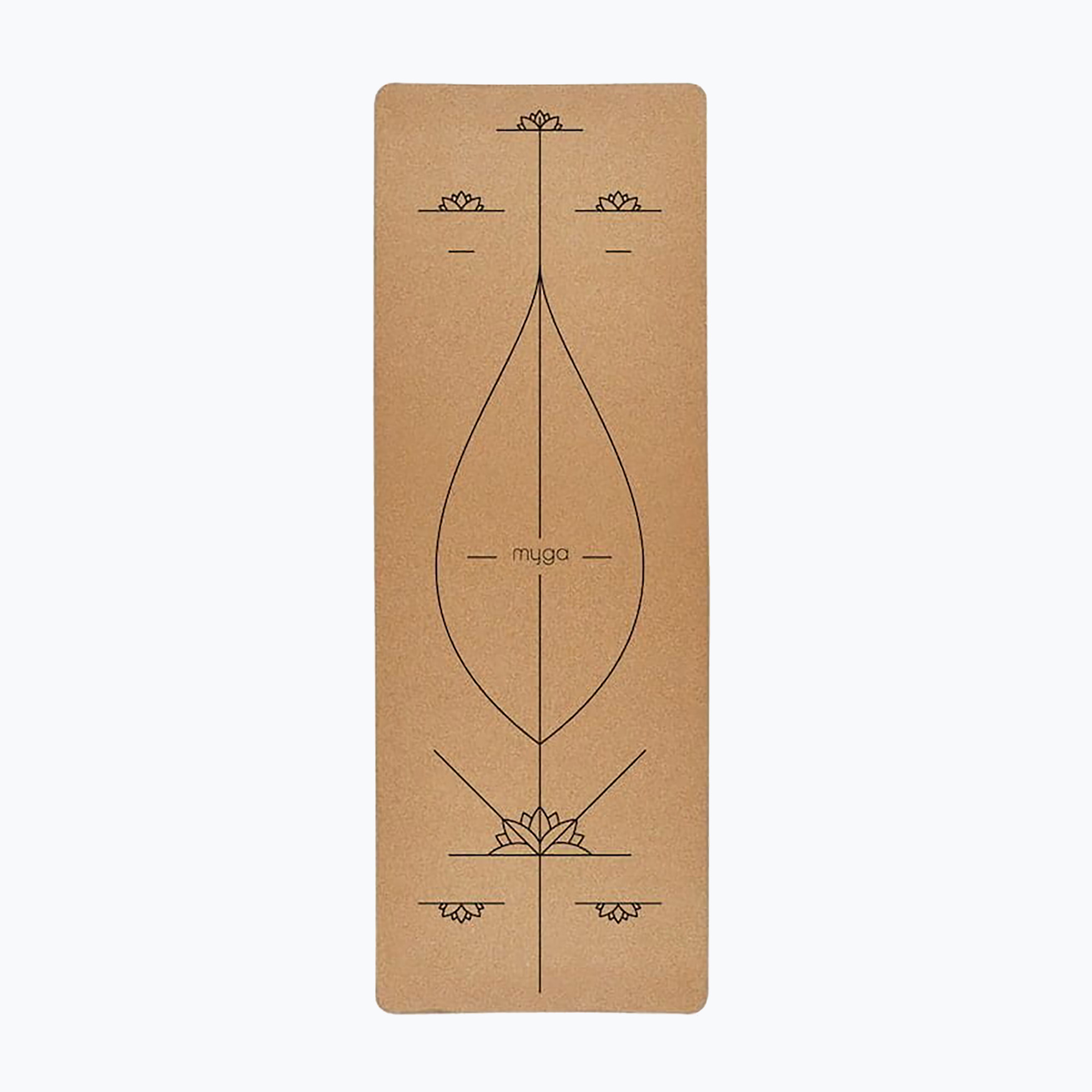 Постелка за йога Myga Alignment XL 6 mm brown