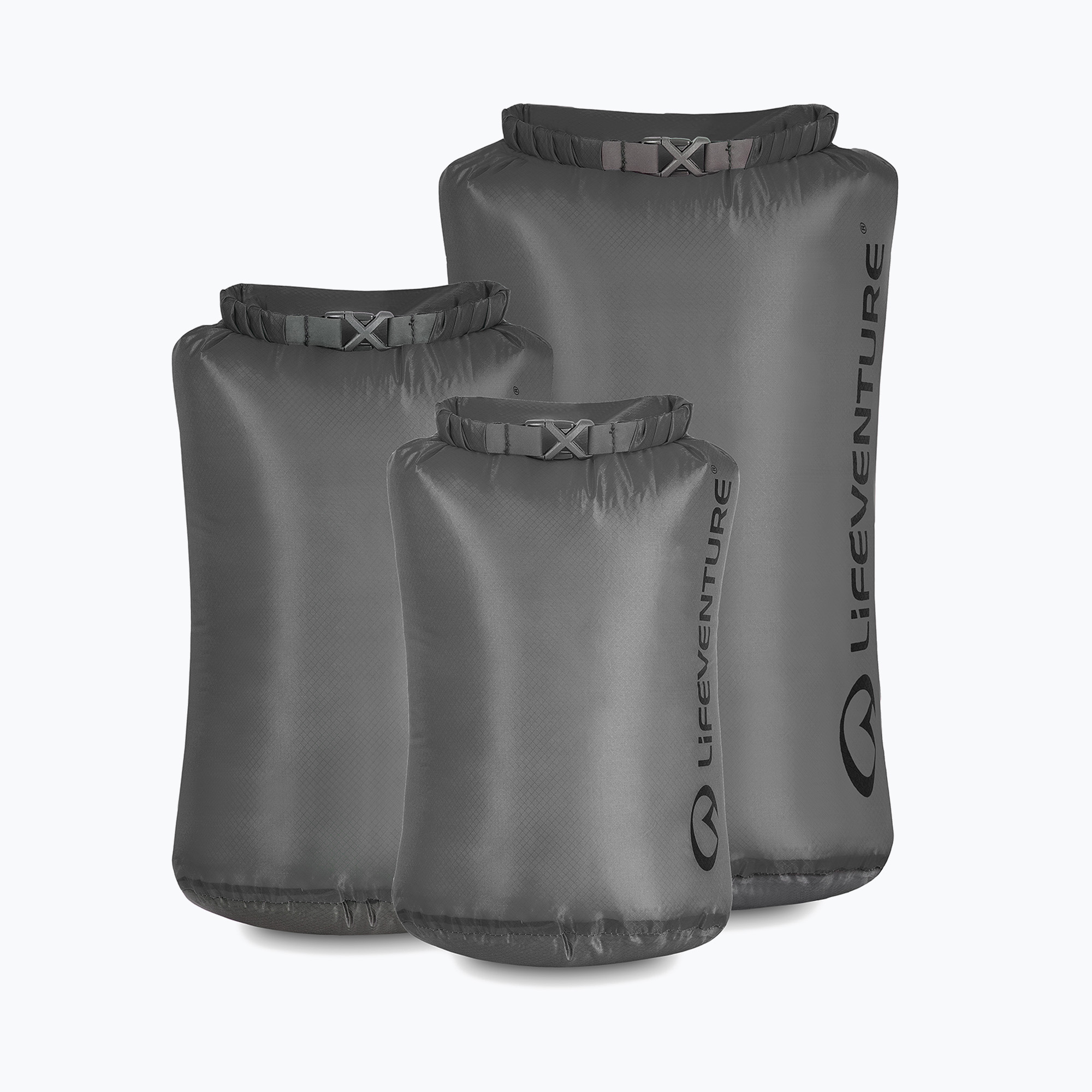 Worek wodoodporny Lifeventure Ultralight Dry 3 szt. grey 