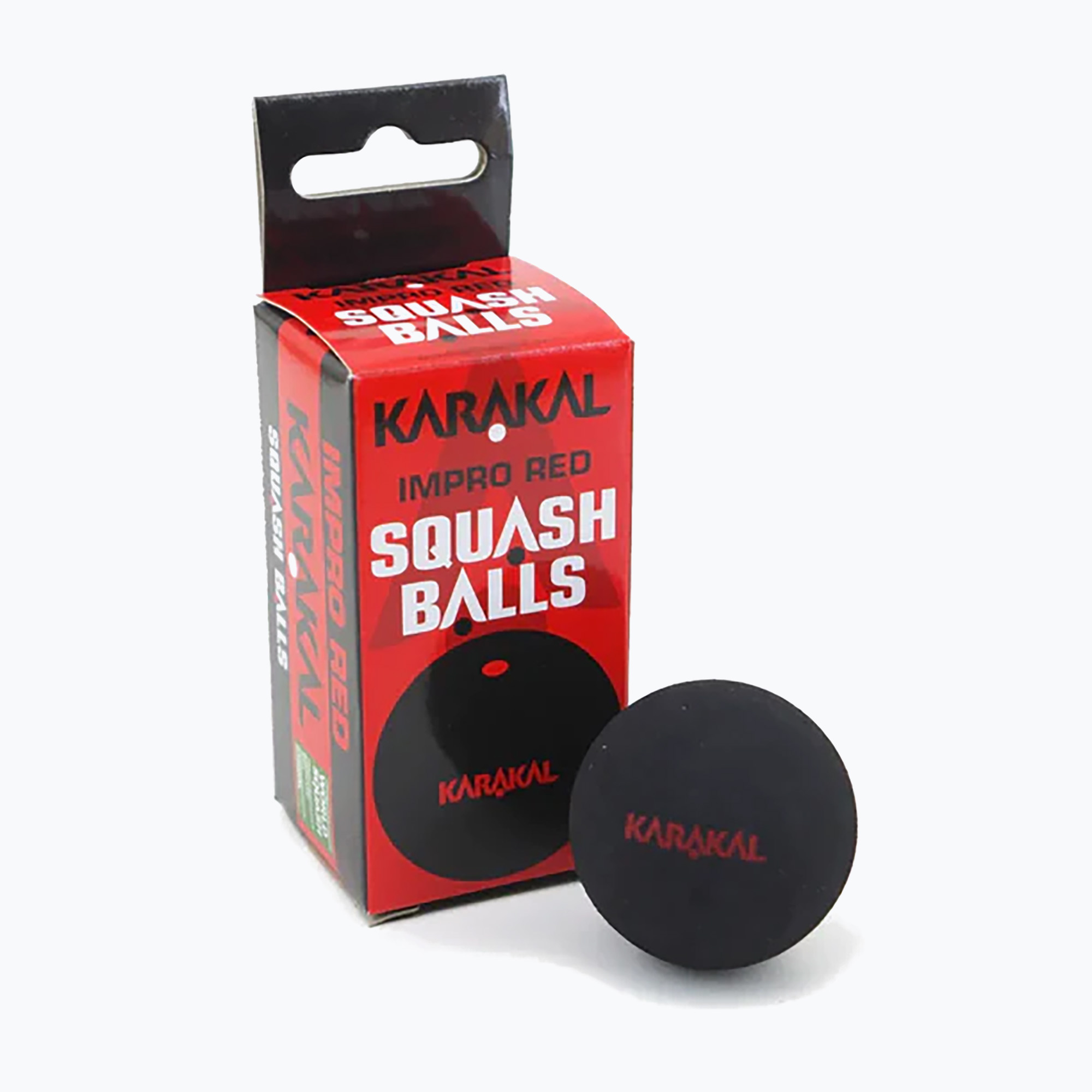 Karakal Impro Red Dot squash labdák 12 db fekete. (Impro Red Dot Sq Balls KZ676)