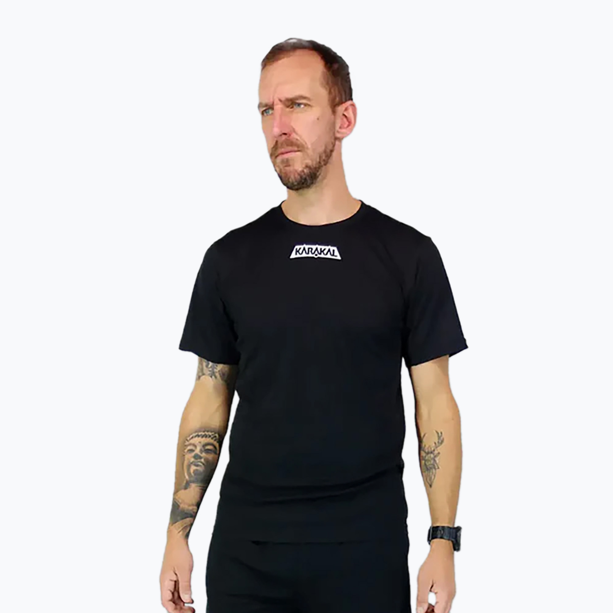 Мъжка тениска за тенис Karakal Pro Tour Tee black KC5421