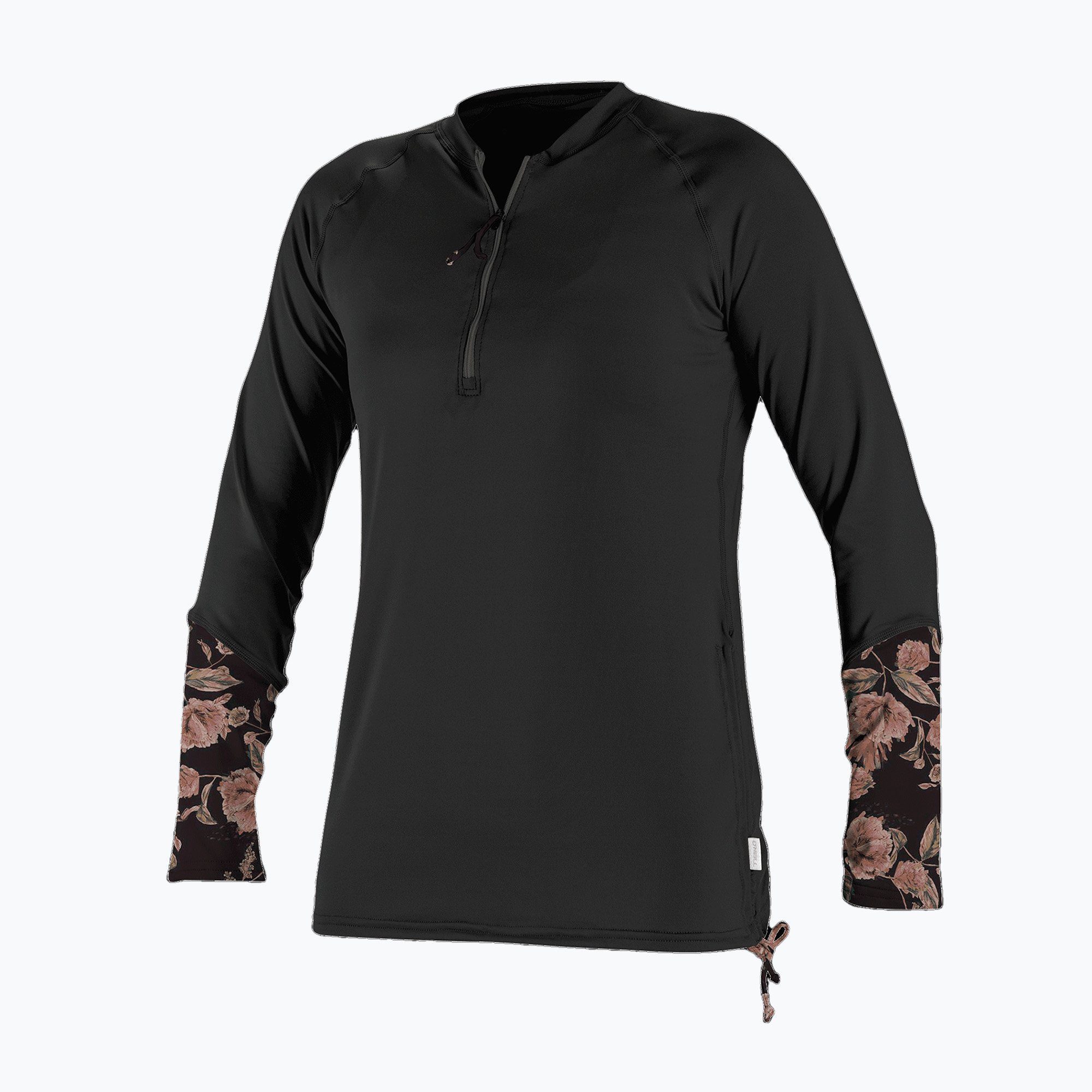 Women's swimming longsleeve O'Neill Front Zip Sun black/flo (M)