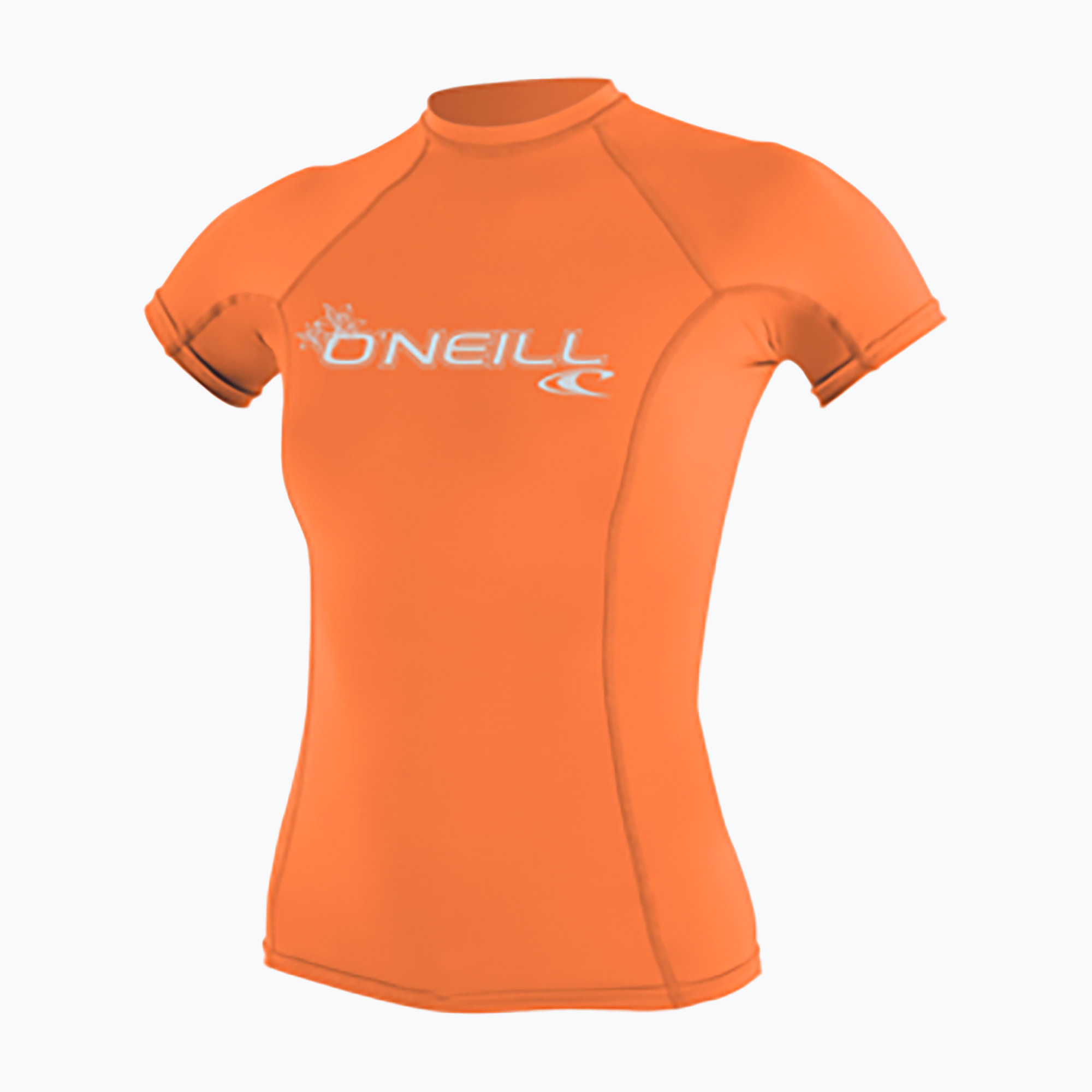 Women's swim shirt O'Neill Basic Skins Rash Guard light grapefruit (L)