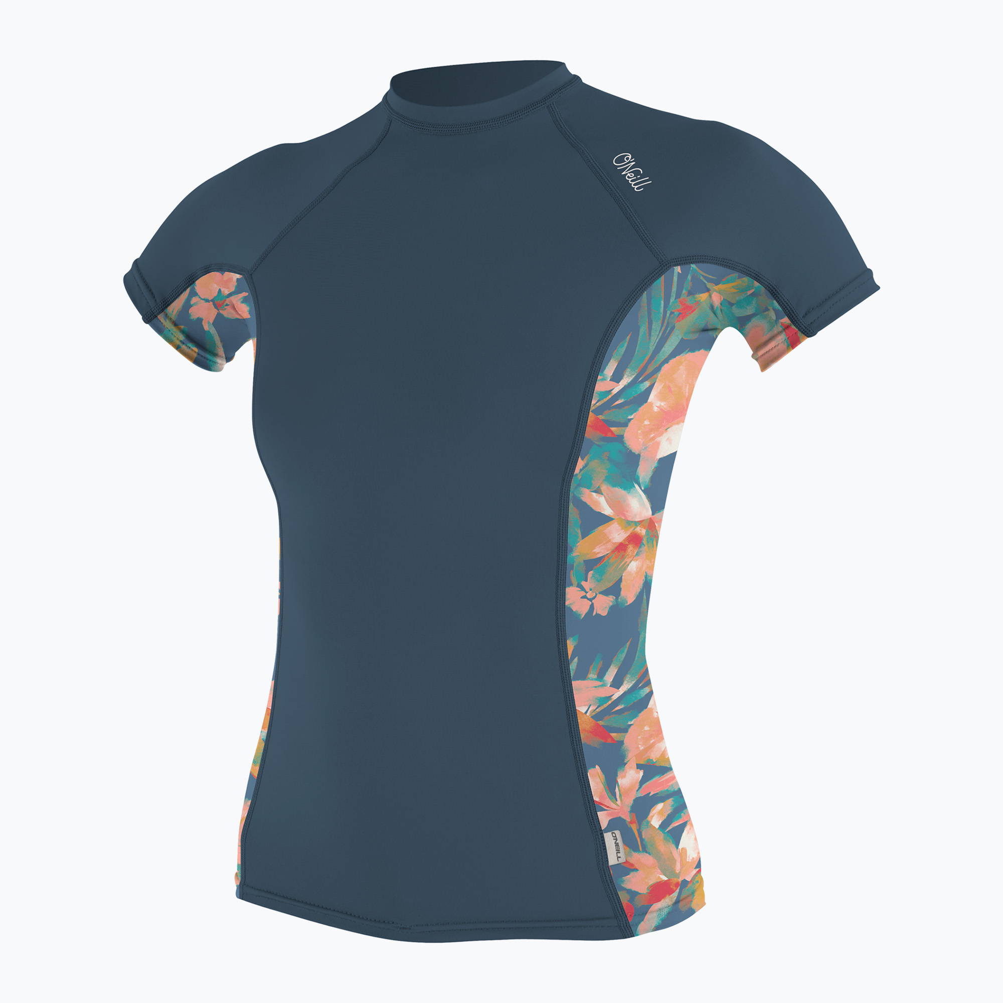 Koszulka do pływania damska O'Neill Side Print Rash Guard black/mikah floral 