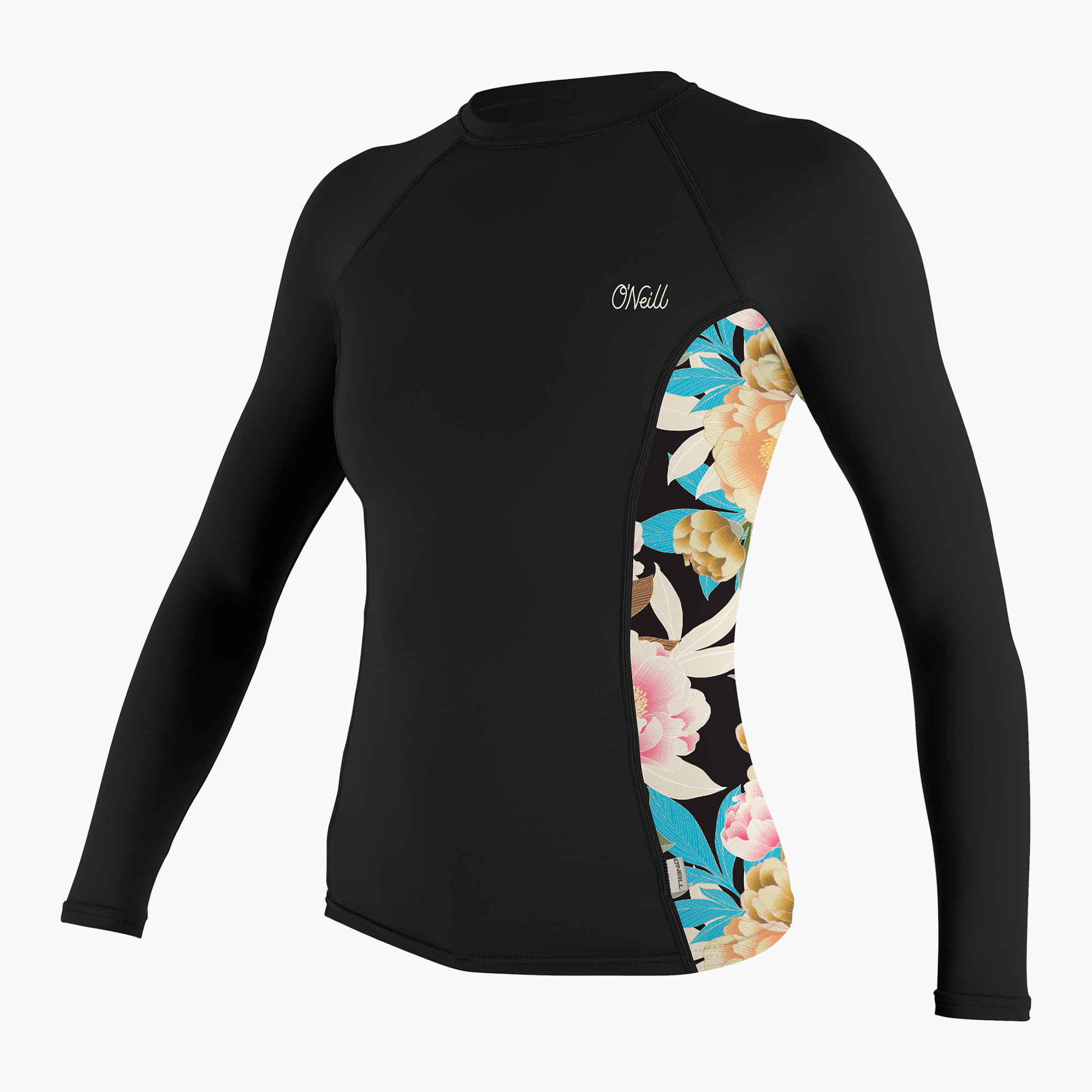 Longsleeve do pływania damski O'Neill Side Print Rash Guard black/mikah floral 