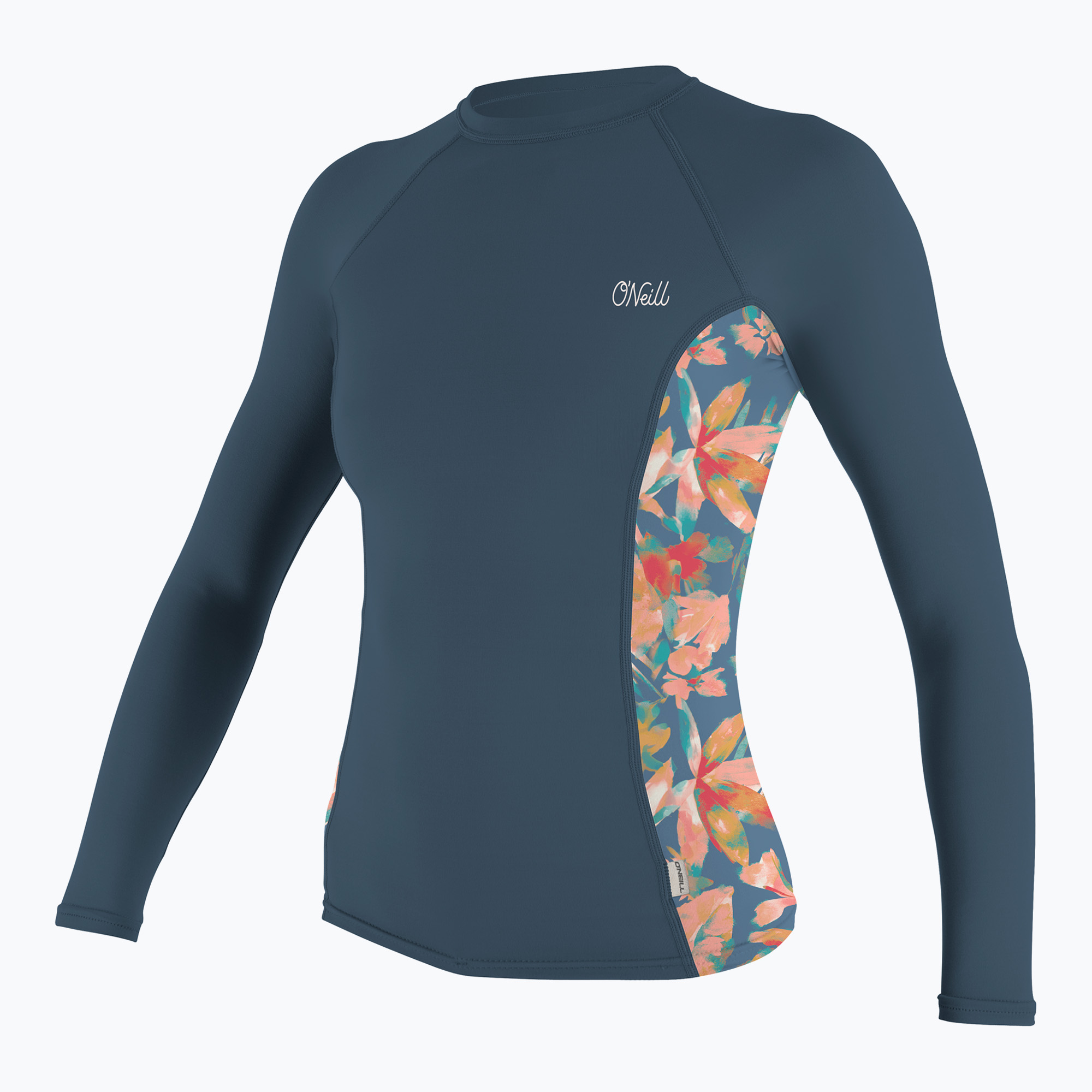 Longsleeve do pływania damski O'Neill Side Print Rash Guard copen blue/painted tropics 