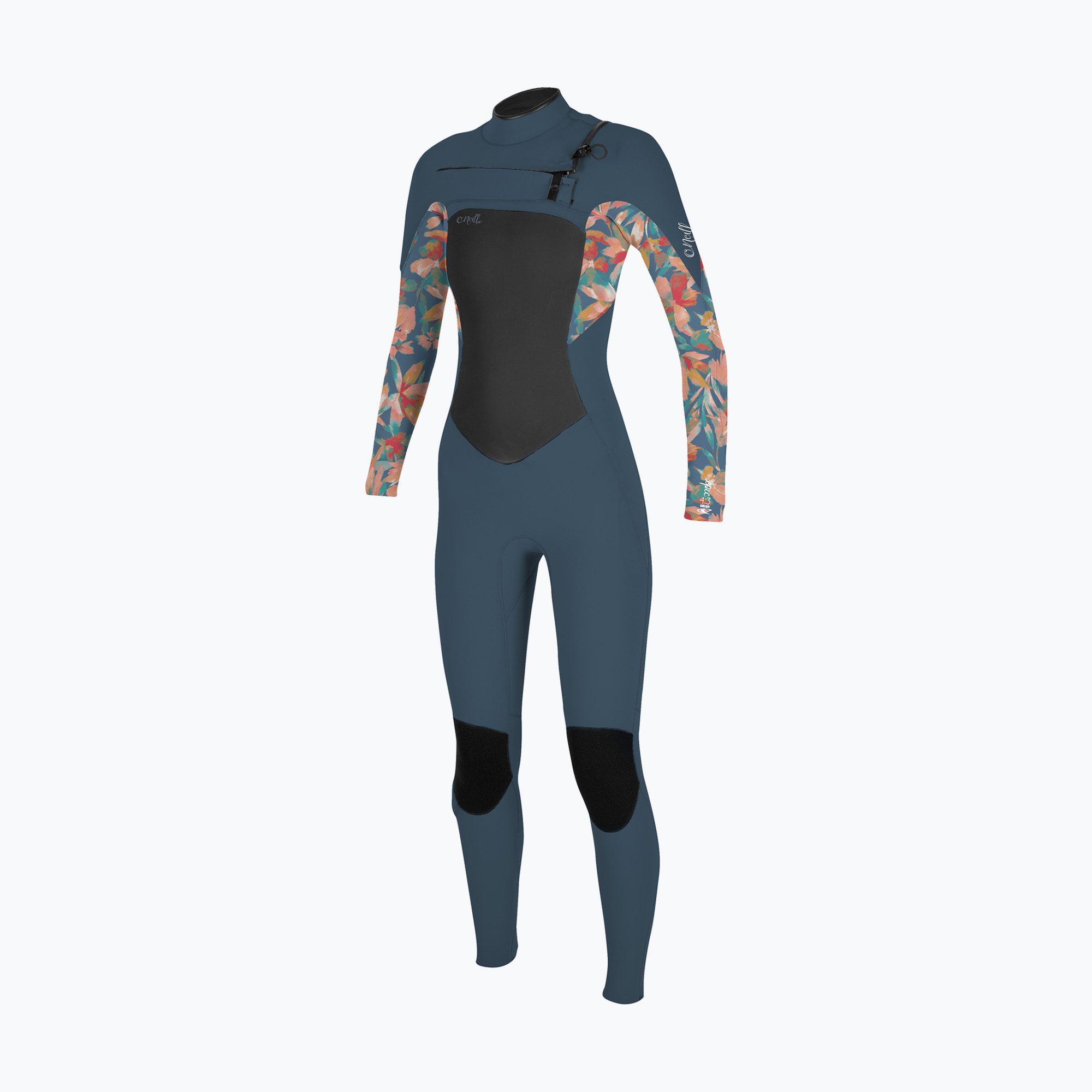 Pianka do pływania dziecięca O'Neill Girls Epic 4/3 Chest Zip Full copen blue/painted tropics