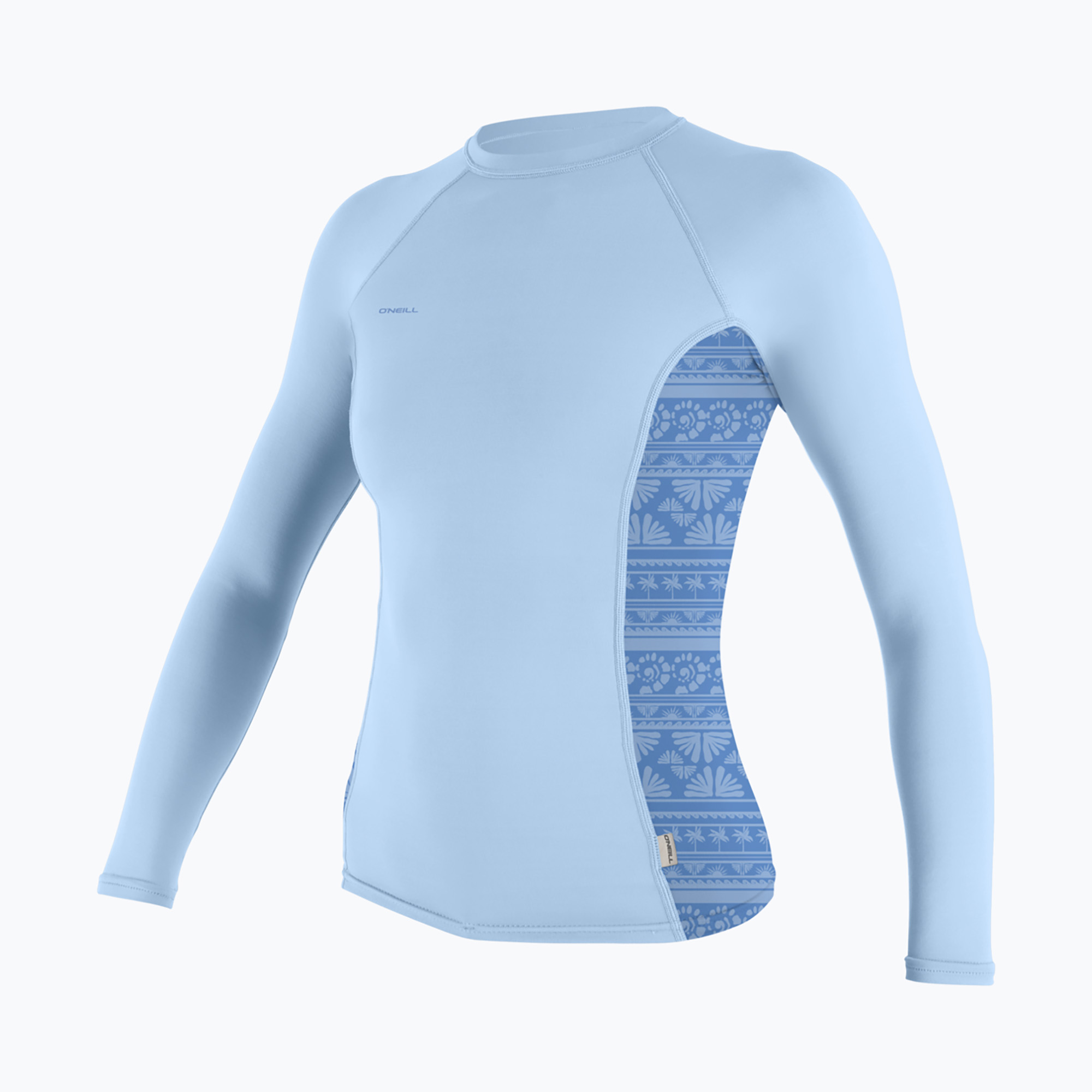 Longsleeve do pływania O'Neill Hyperfreak Skins Rash Guard chambray blue/surf abstract 