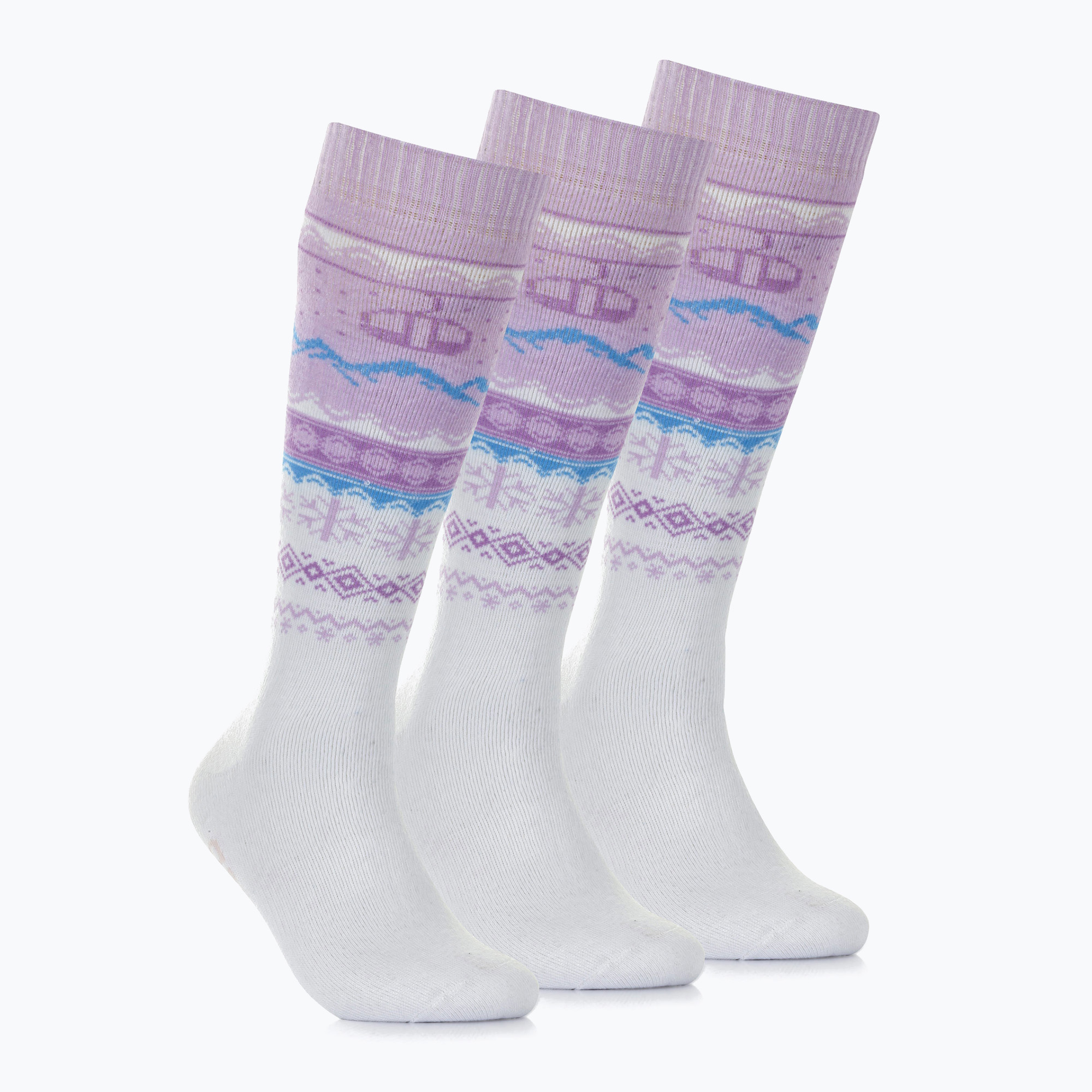 Скиорски чорапи Surfanic Pro Tech Fairisle 3-pak ice lilac