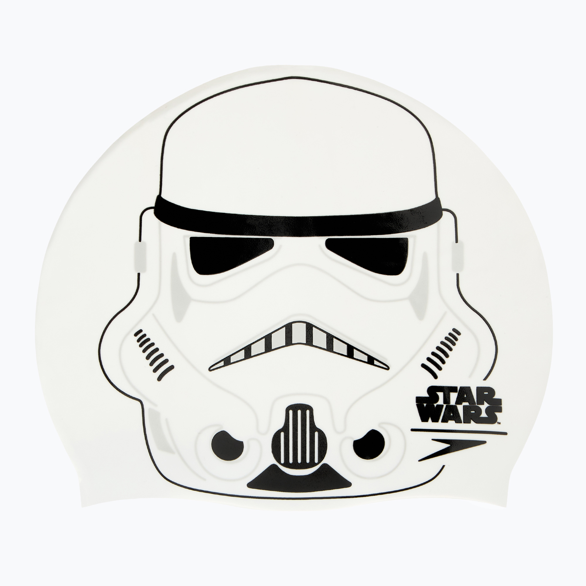 Детска шапка за плуване Speedo Slogan Print бяла/сива