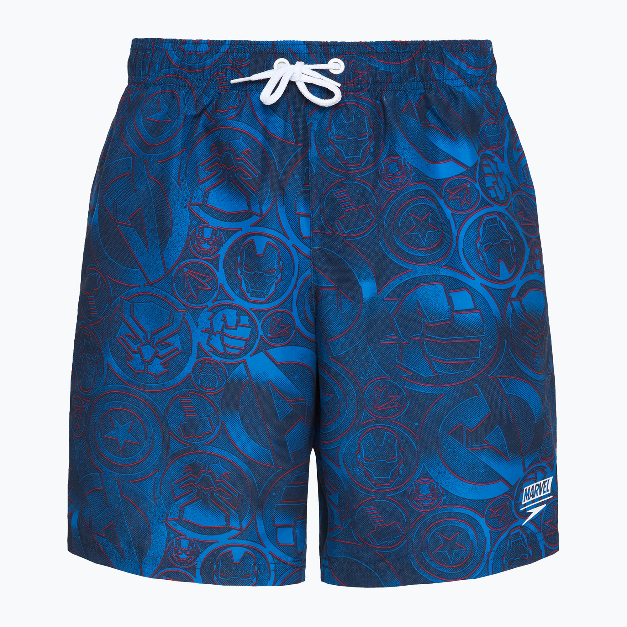 Speedo Print Leisure 17" pantaloncini da bagno blu/rosso per bambini (152 cm) (Print Leisure 17" 8-07857C704)