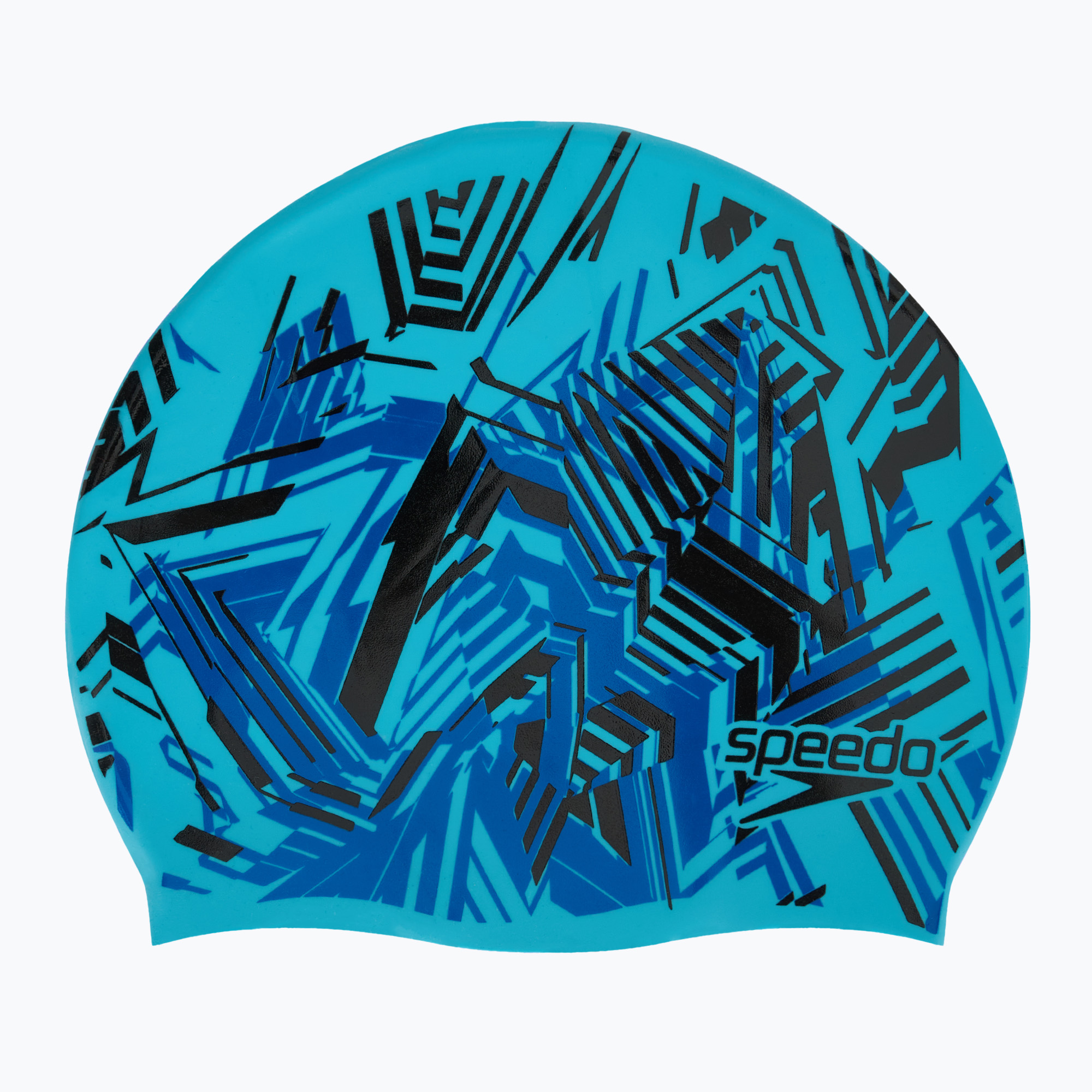 Detská plavecká čiapka Speedo Slogan Print blue/black (Slogan Print 8-08386D692)