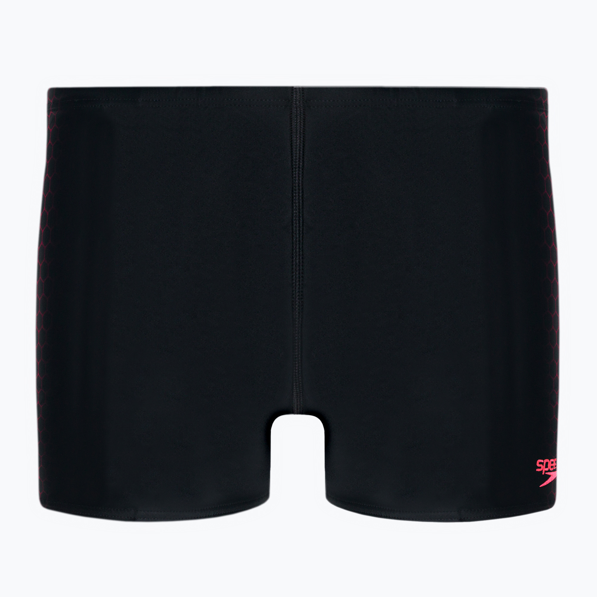 Pantaloncini da bagno Speedo Placement nero/rosso da uomo (28) (Placement Aquashort 8-12424B023)