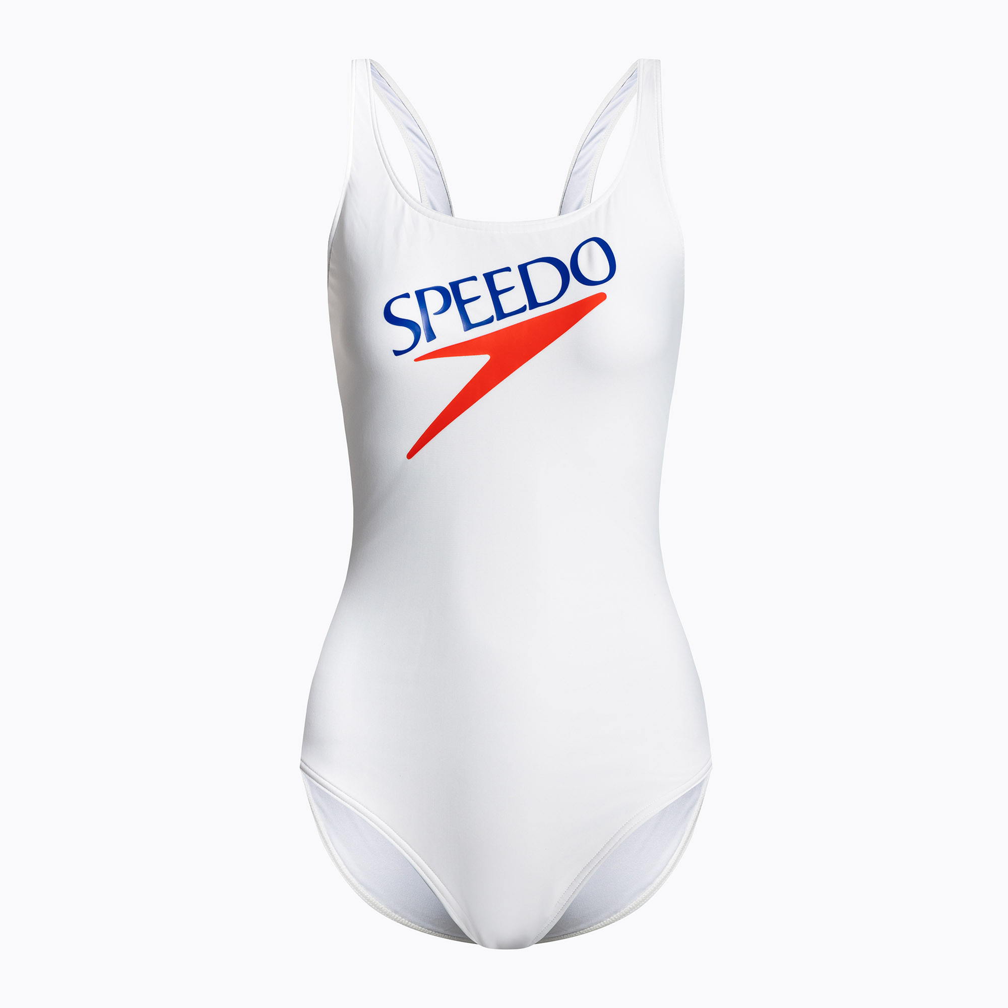 Costume intero donna Speedo Logo Deep U-Back bianco (30) (Deep U-BK Hi Leg PT AF 8-12369)