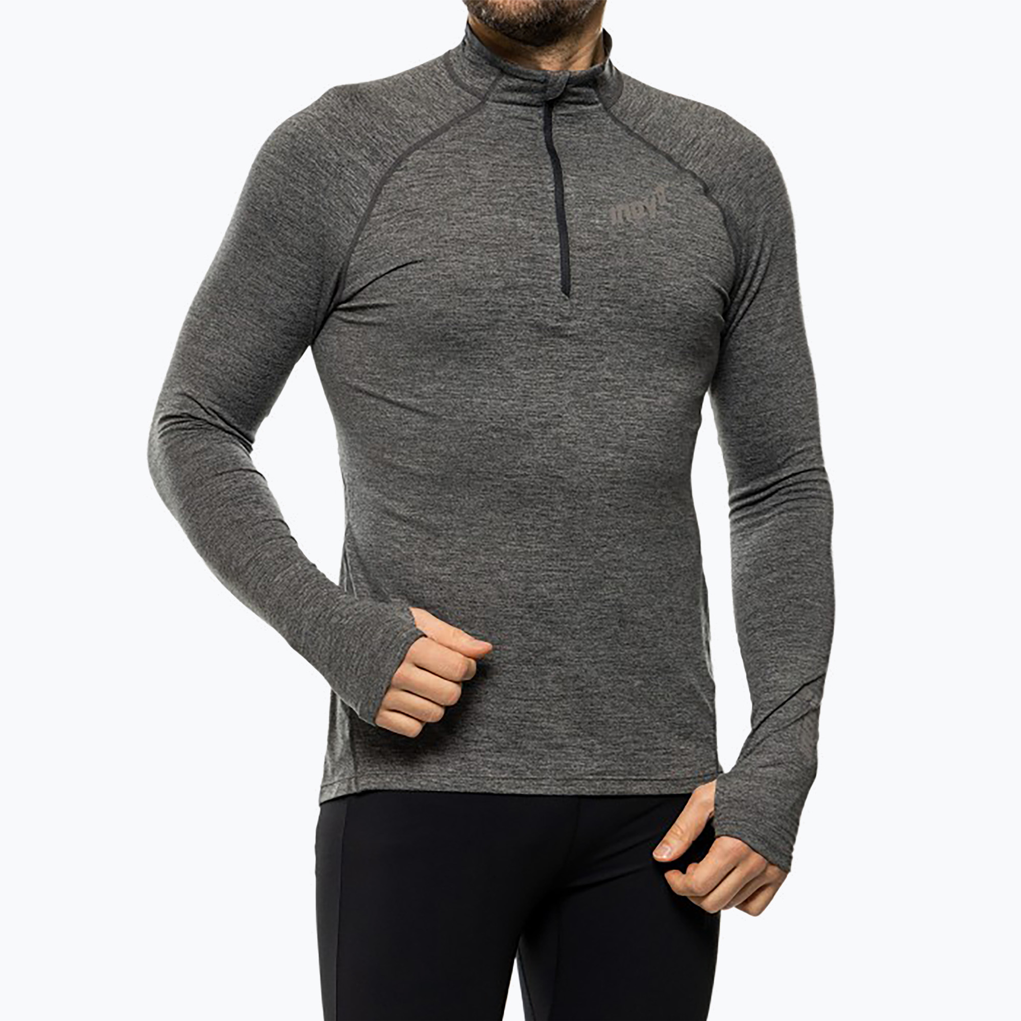 Bluza do biegania męska Inov-8 Train Elite Mid Half Zip dark grey 