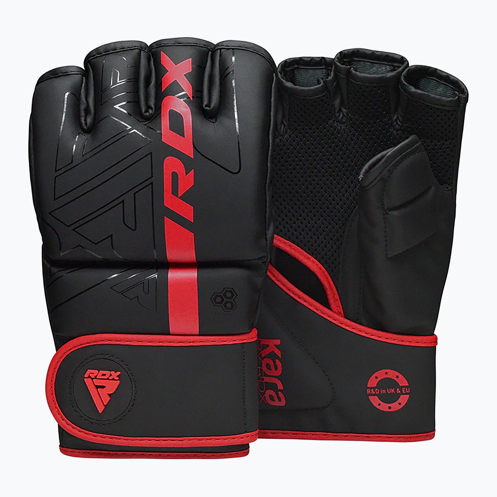 Rękawice grapplingowe RDX Grappling F6 matte red 