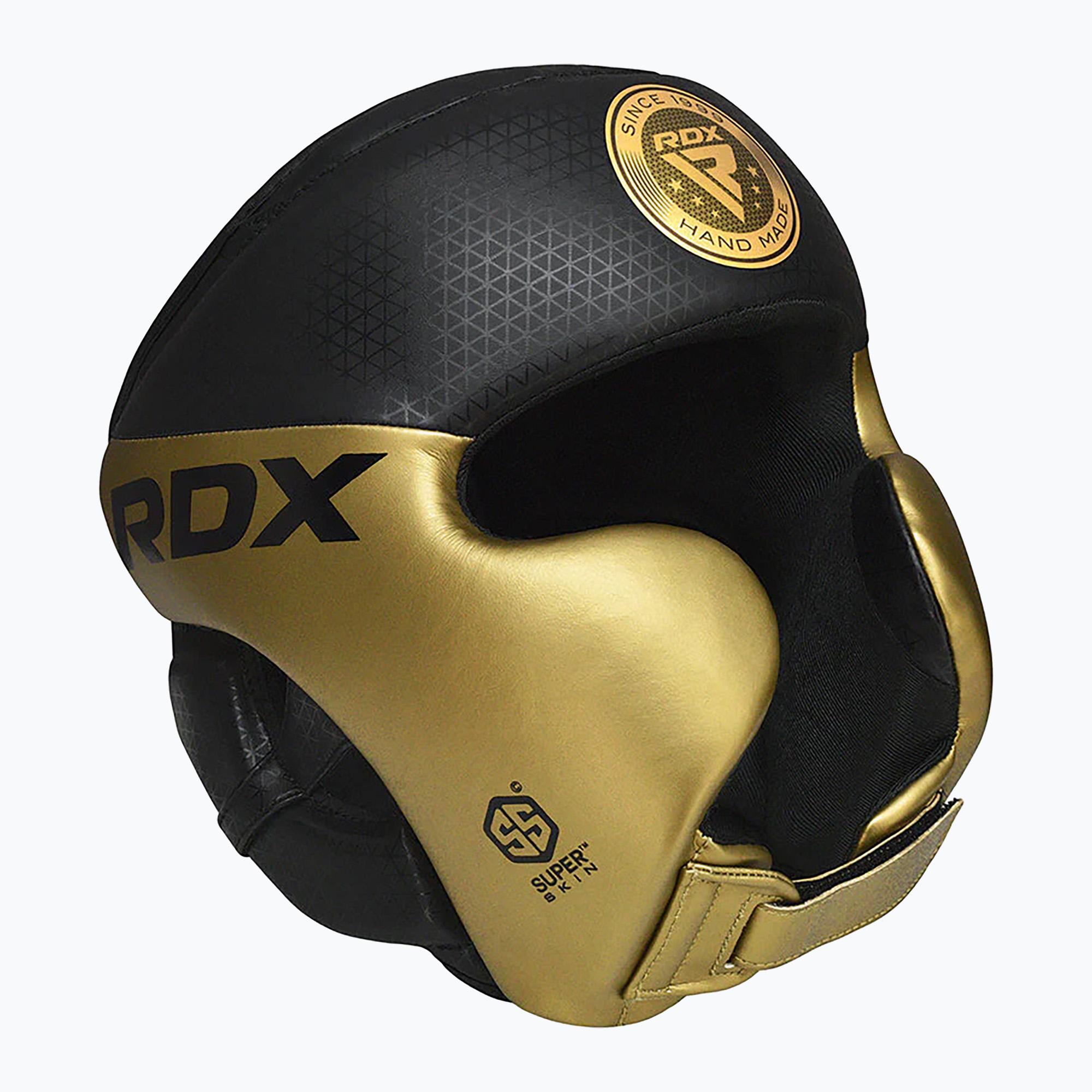 RDX L1 Mark Pro Guancia Casco da boxe allenamento Head Guard dorato (S) (L1 Mark Pro Cheek Boxing Training Head Guard HGM-PTTL1G)