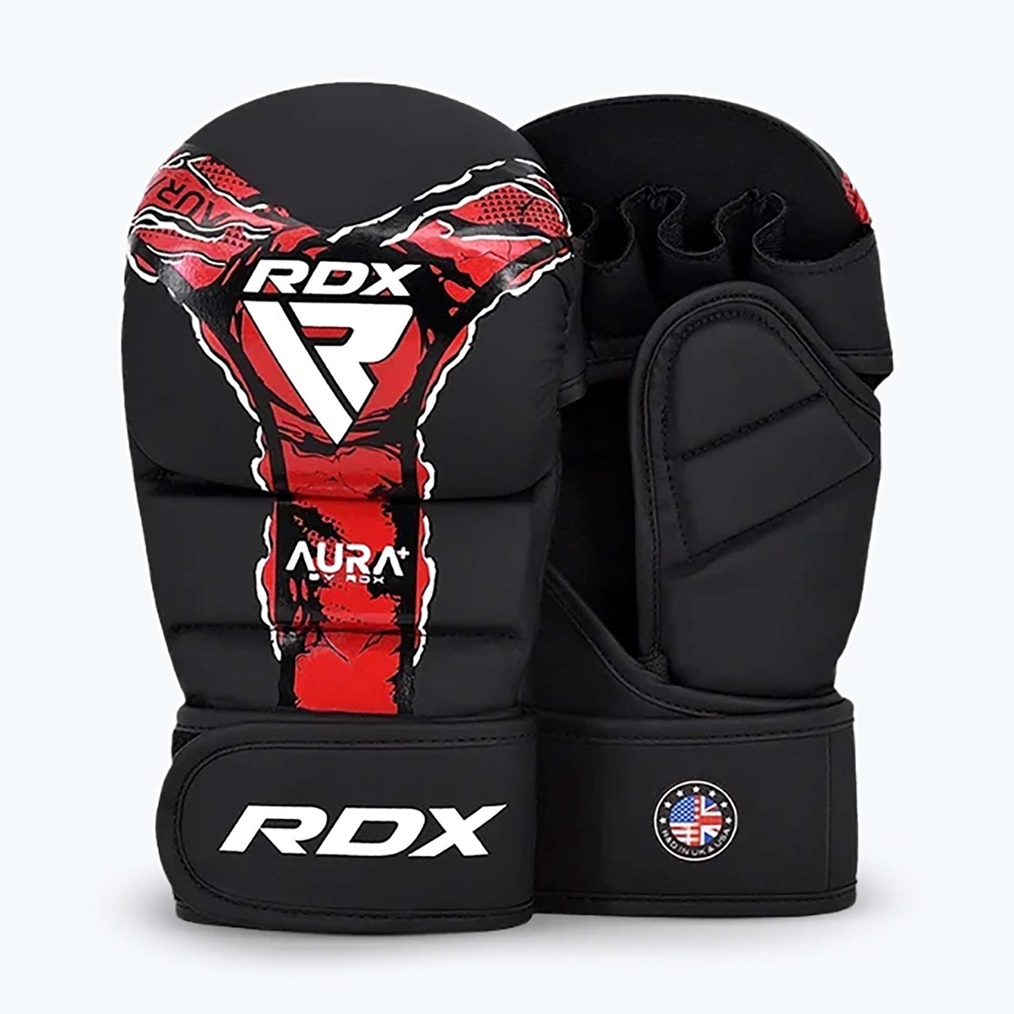 Ръкавици за ММА RDX Grappling Shooter New Aura F17 black/red