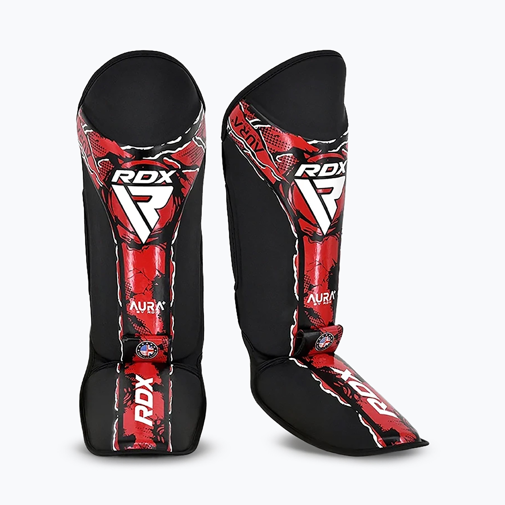 Протектори за пищял и стъпала RDX Instep New Aura F17 Shin black/red