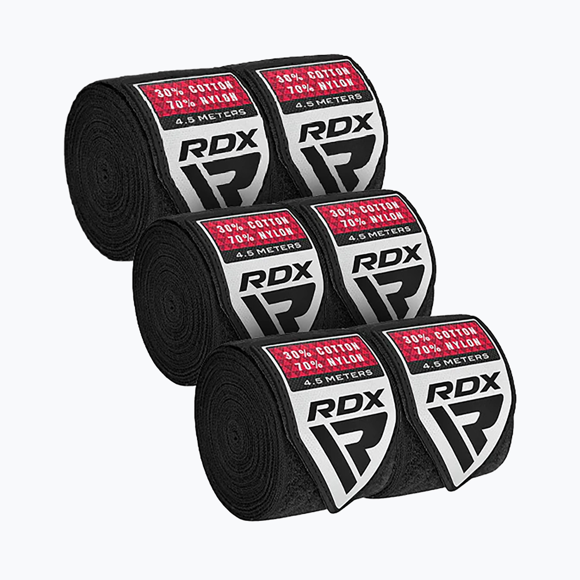 Bandaże bokserskie RDX Hand Wraps RB 3 pary 450 cm black 