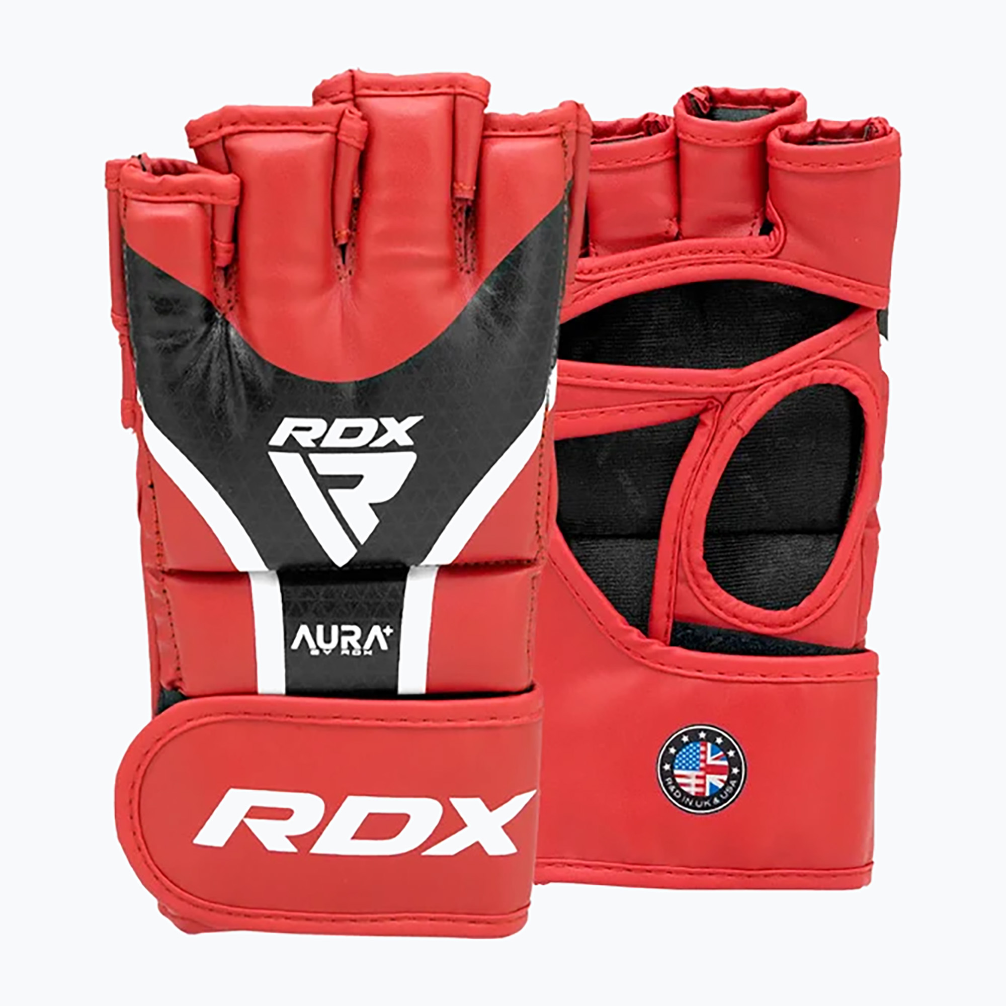 Граплинг ръкавици RDX Grappling Shooter Aura Plus T-17 red