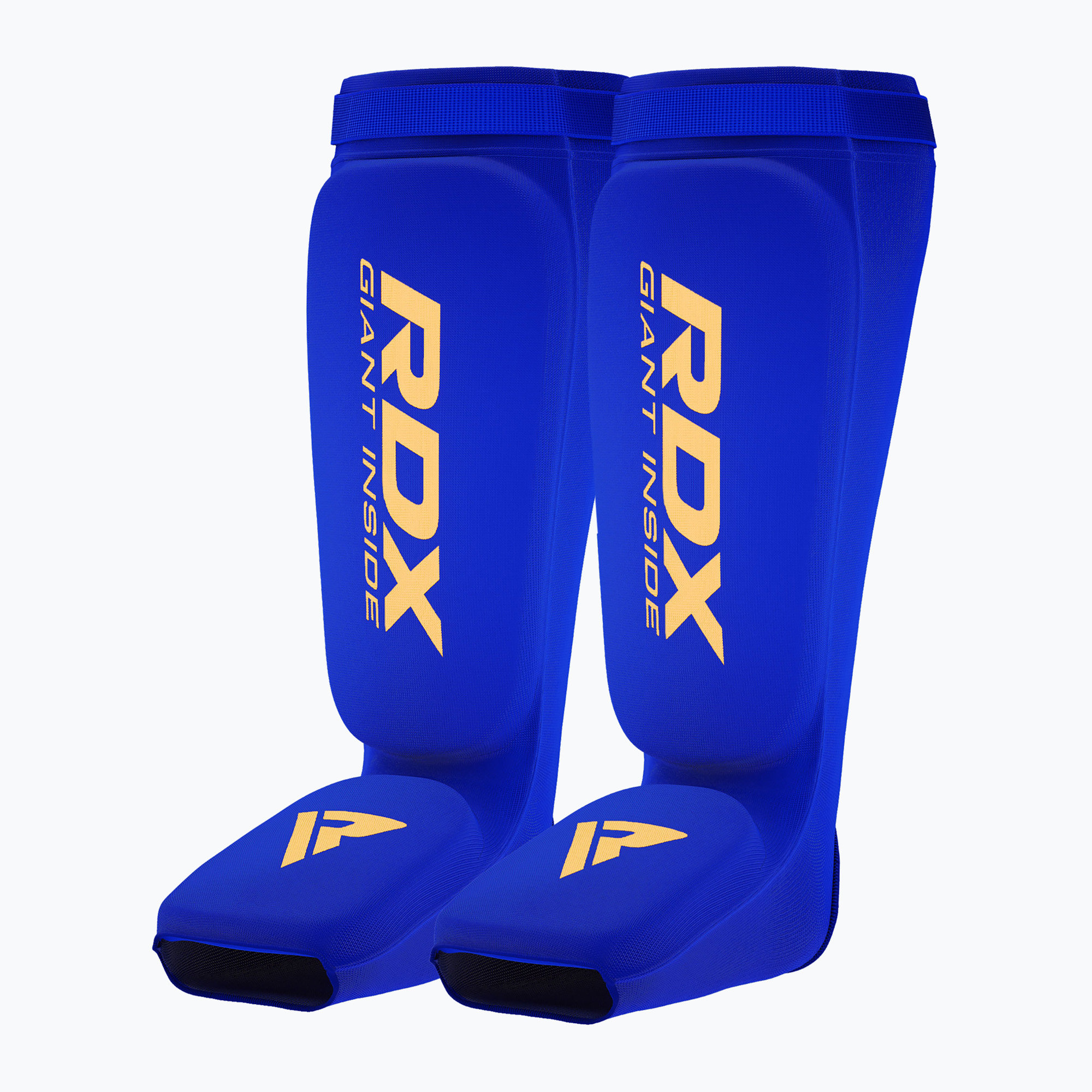 RDX Hosiery Shin Instep Foam blue/white tibia and foot protectors (L)