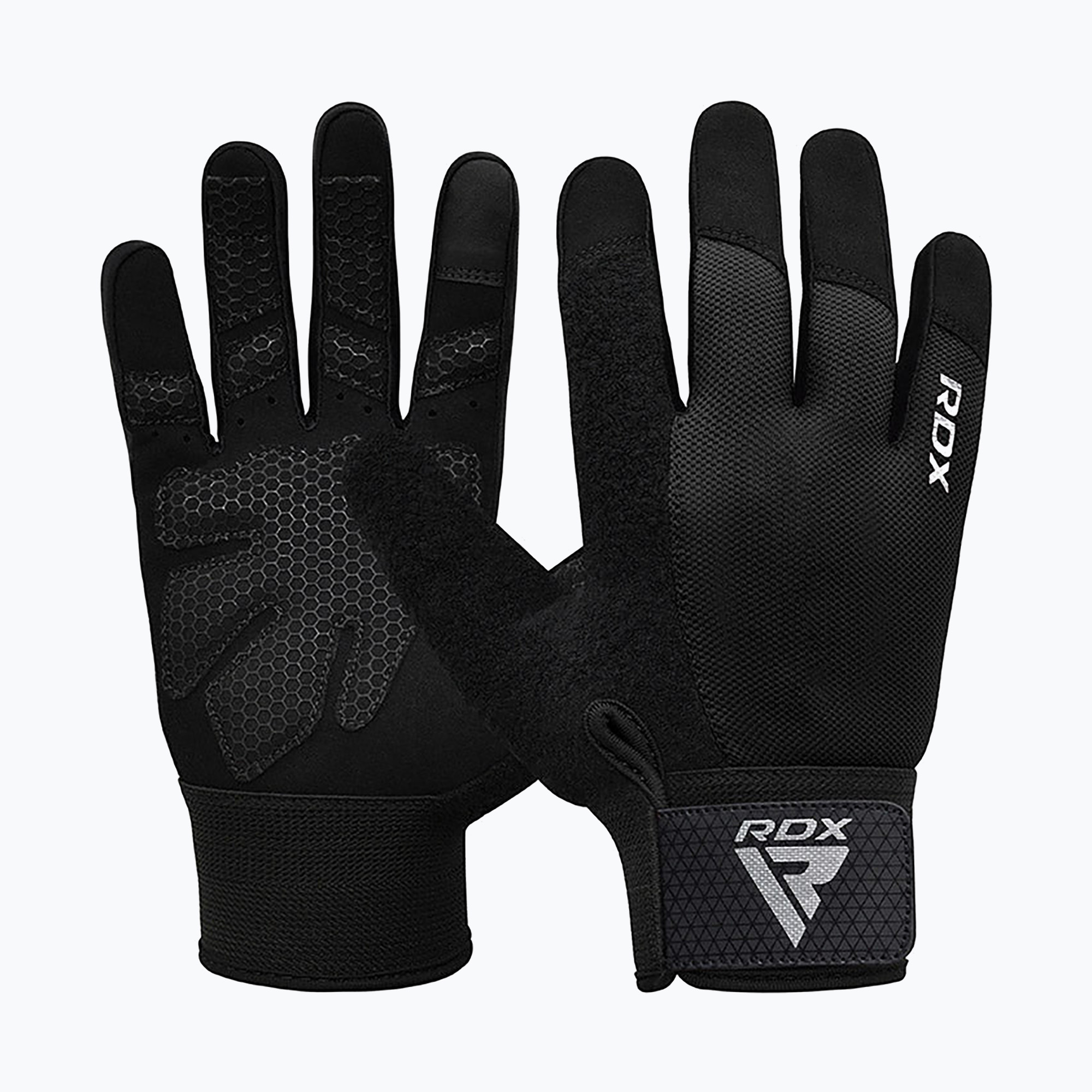 RDX W1F Guanti da allenamento a dita piene neri (S-M) (W1F Full Finger WGA-W1FB-M+)
