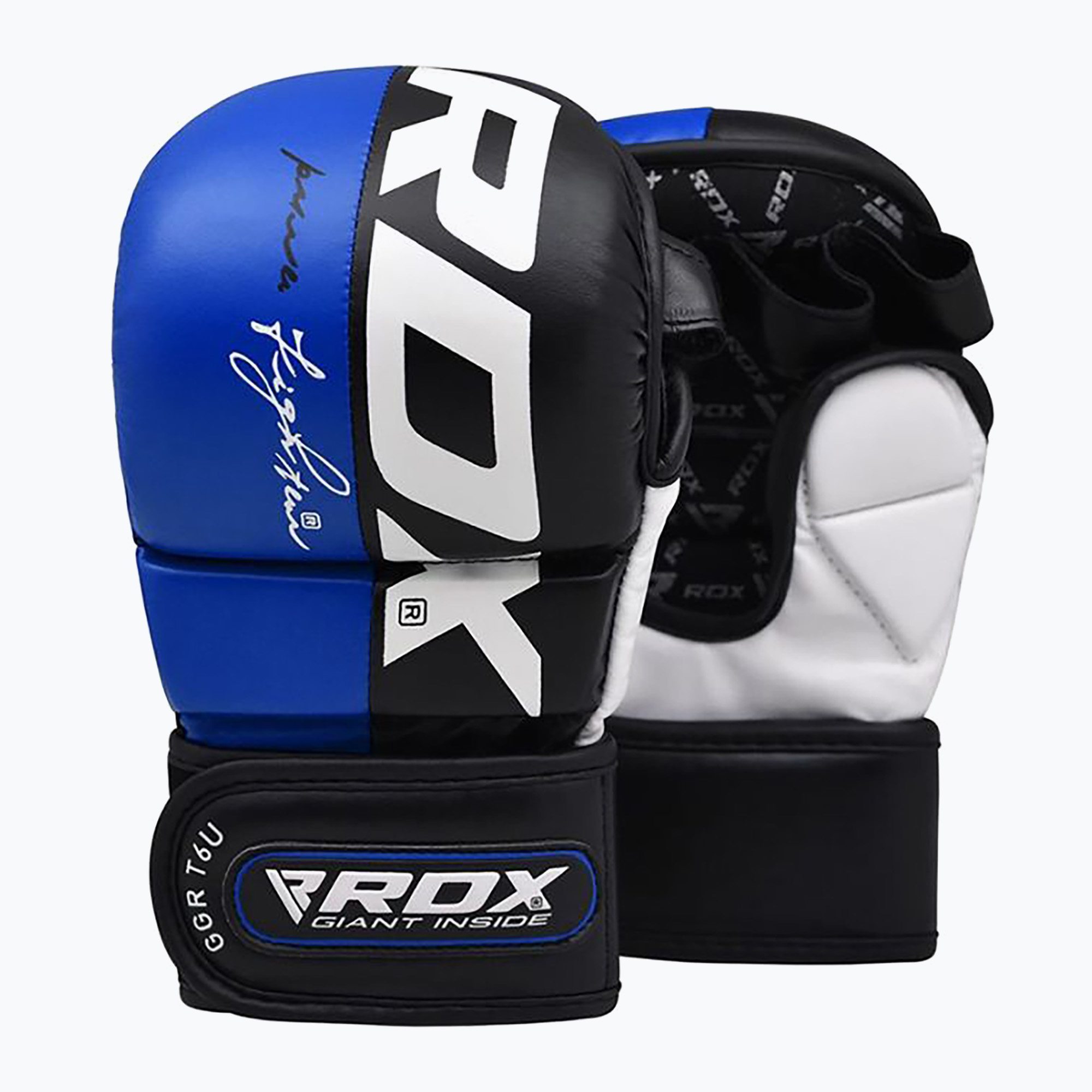 Rękawice grapplingowe RDX Grappling Glove REX T6 Plus blue 