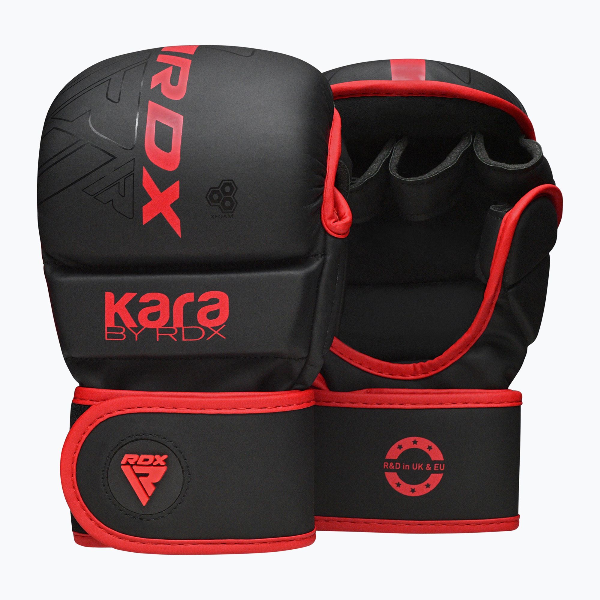 Rękawice grapplingowe RDX F6 Shooter Grappling red 