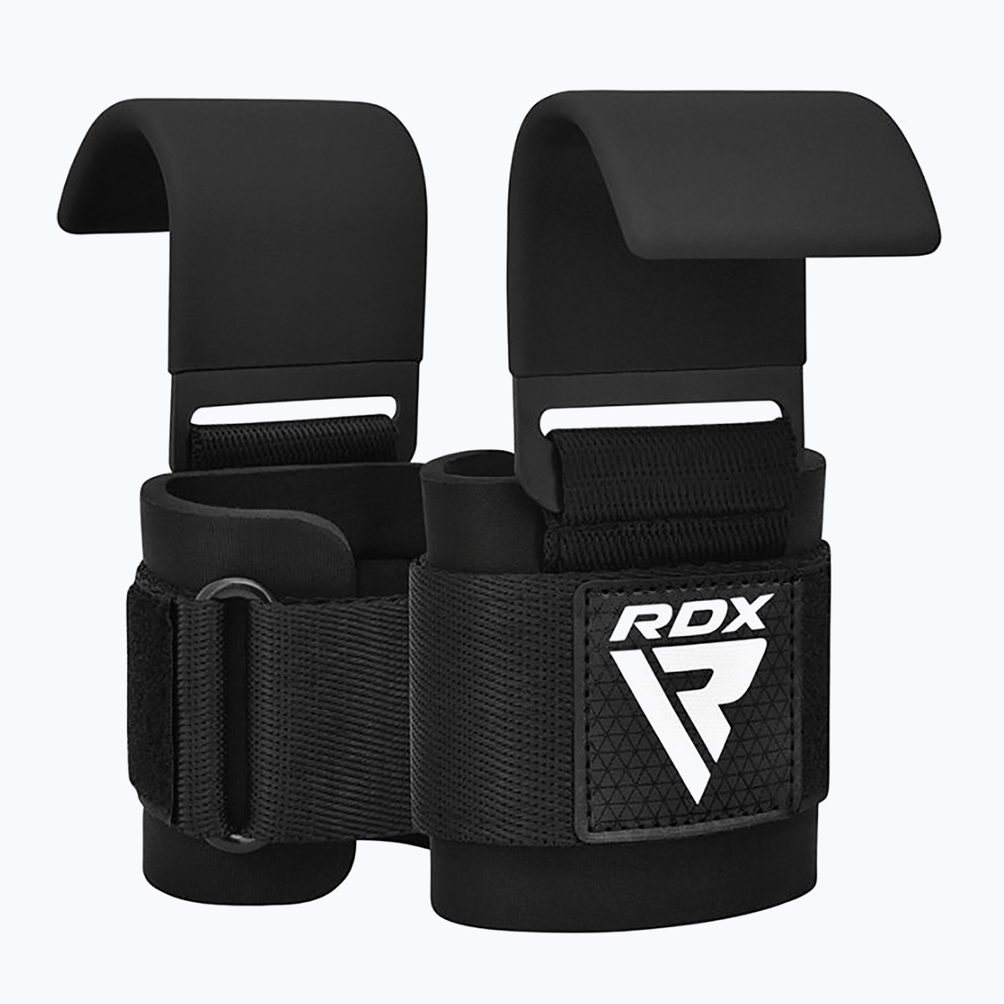 Paski do podnoszenia ciężarów z hakami RDX Gym Hook Plus black 
