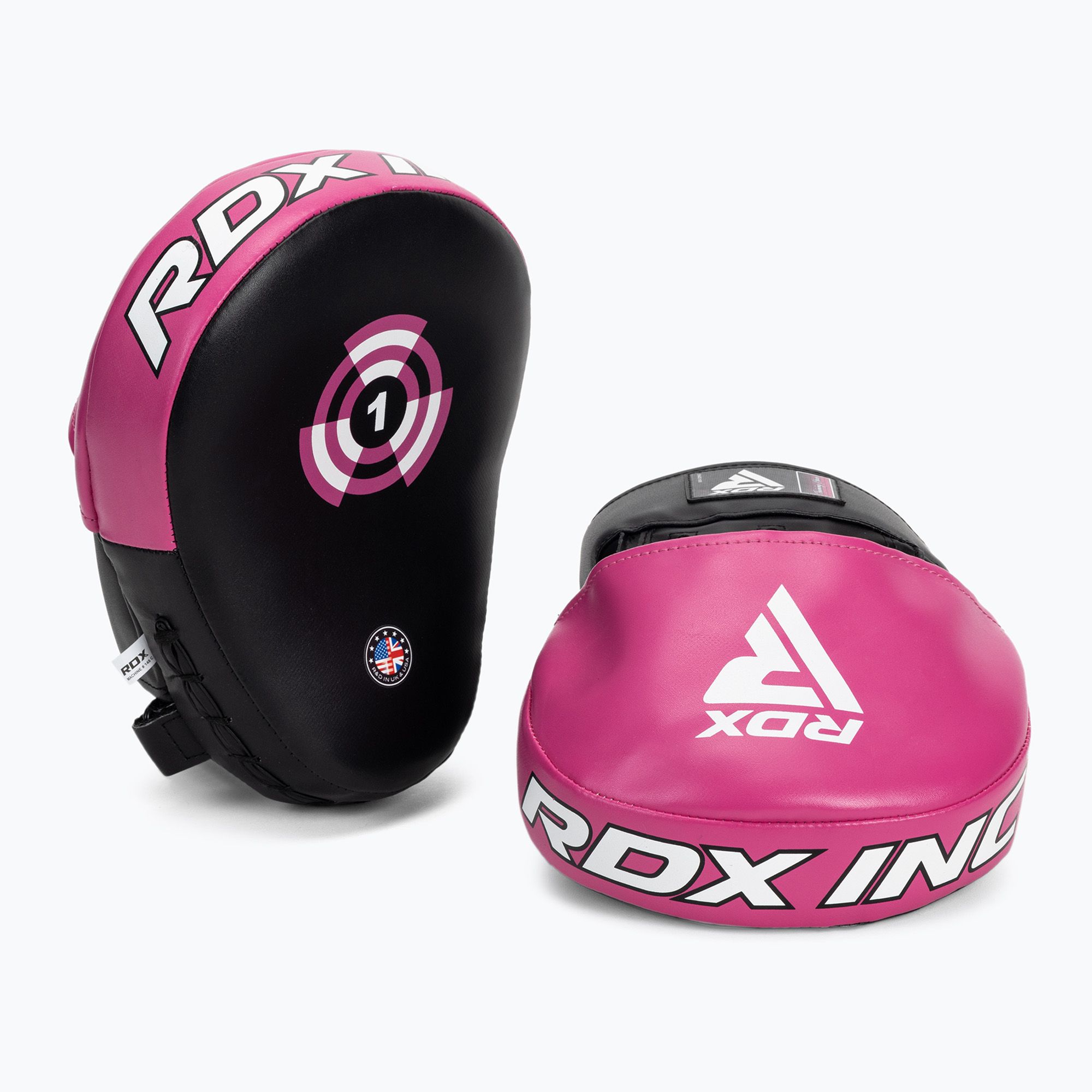 Łapy treningowe trenerskie RDX Focus Pad T1 pink/black 