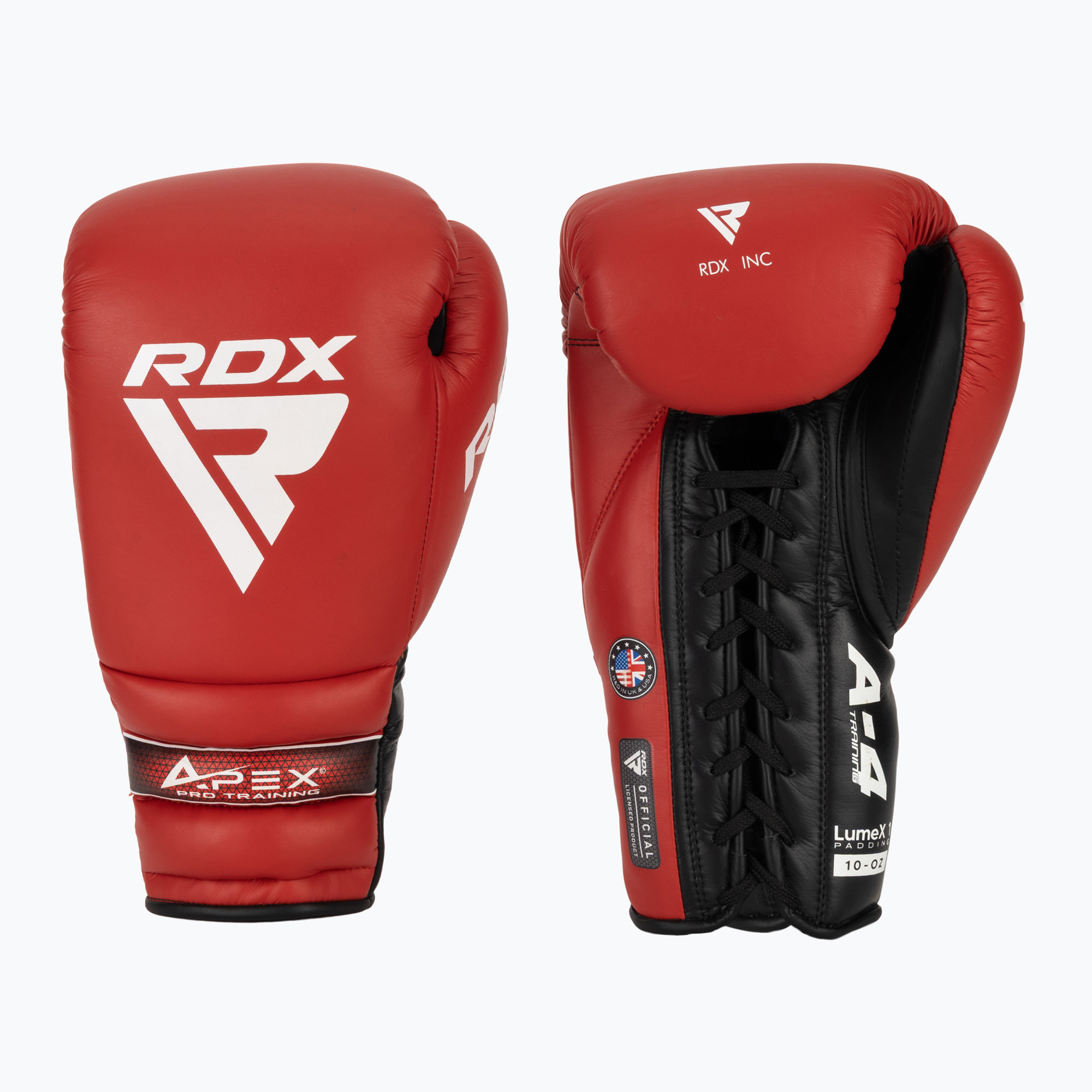 Боксови ръкавици RDX Apex Lace Up Training Sparring Boxing red