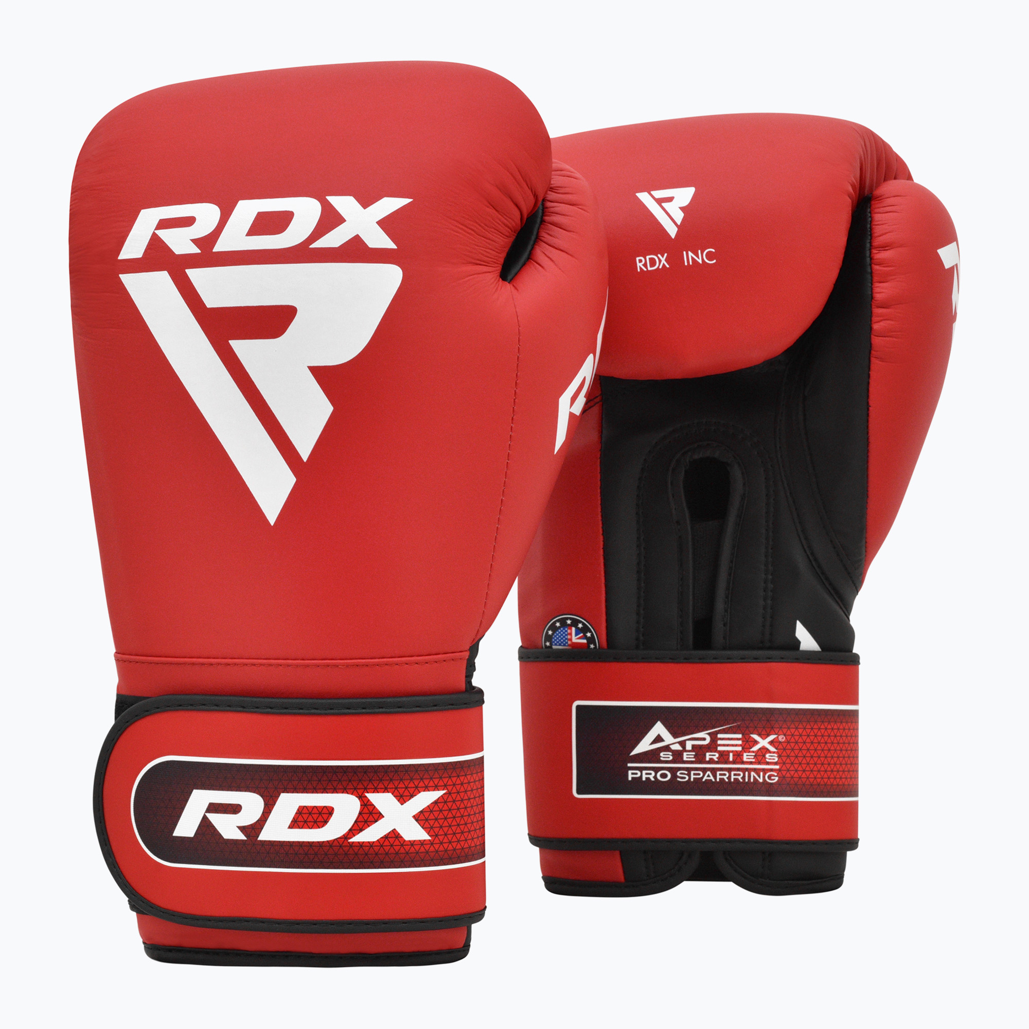 Rękawice bokserskie RDX Apex Sparring Training Boxing Hook & Loop red 