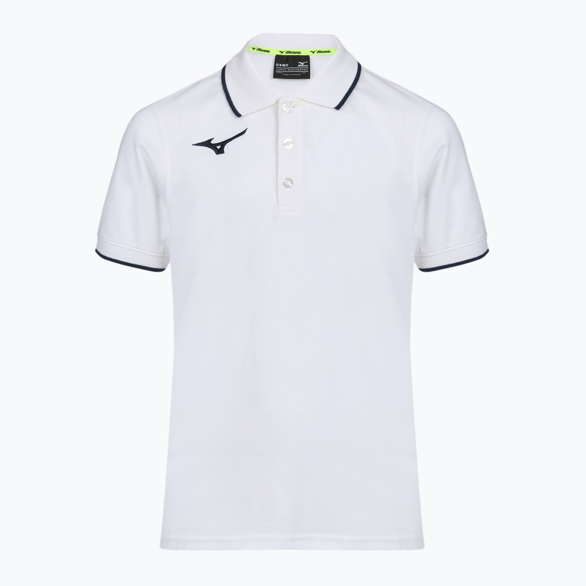Детска тениска Mizuno Polo white/navy