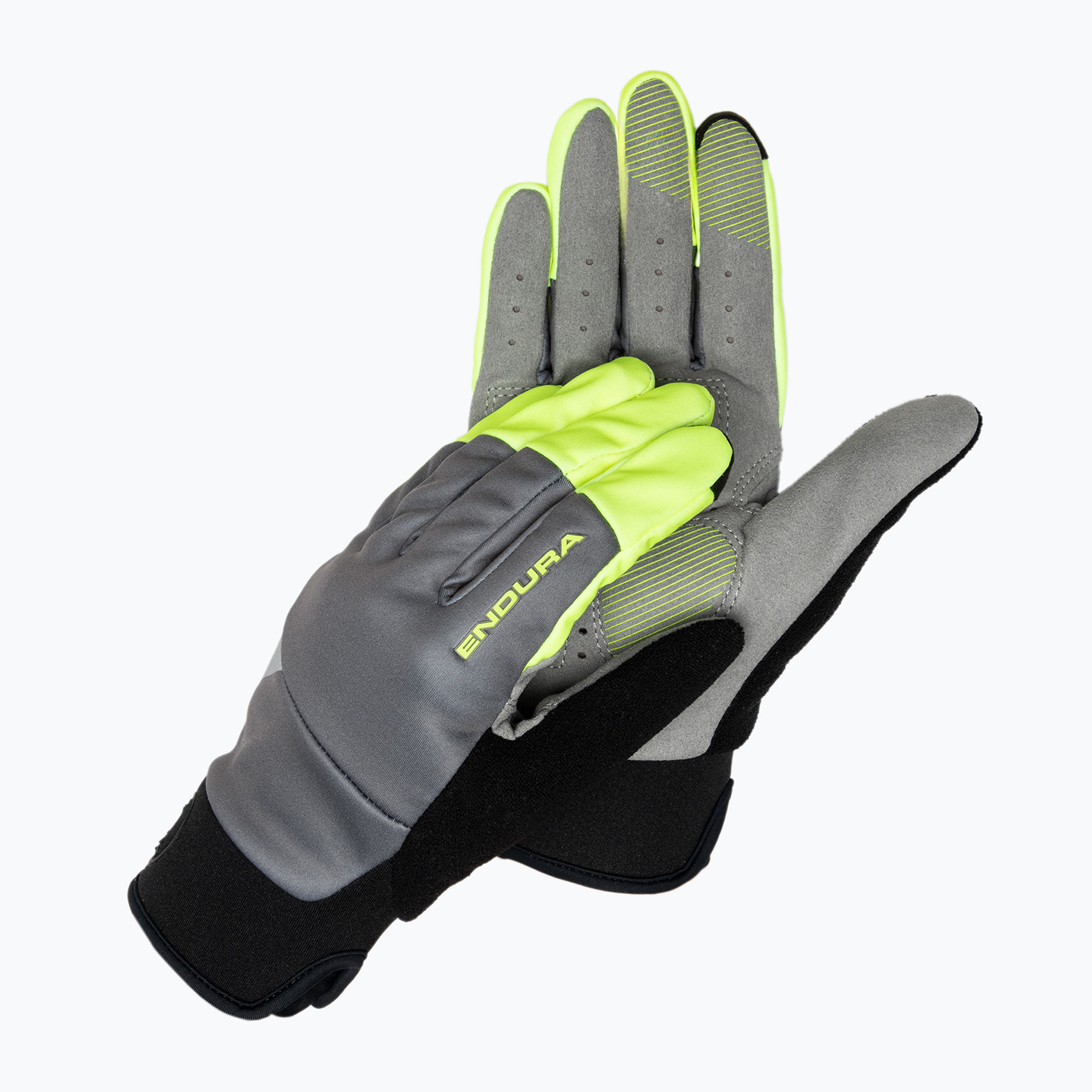Men's cycling gloves Endura Windchill hi-viz yellow (L)