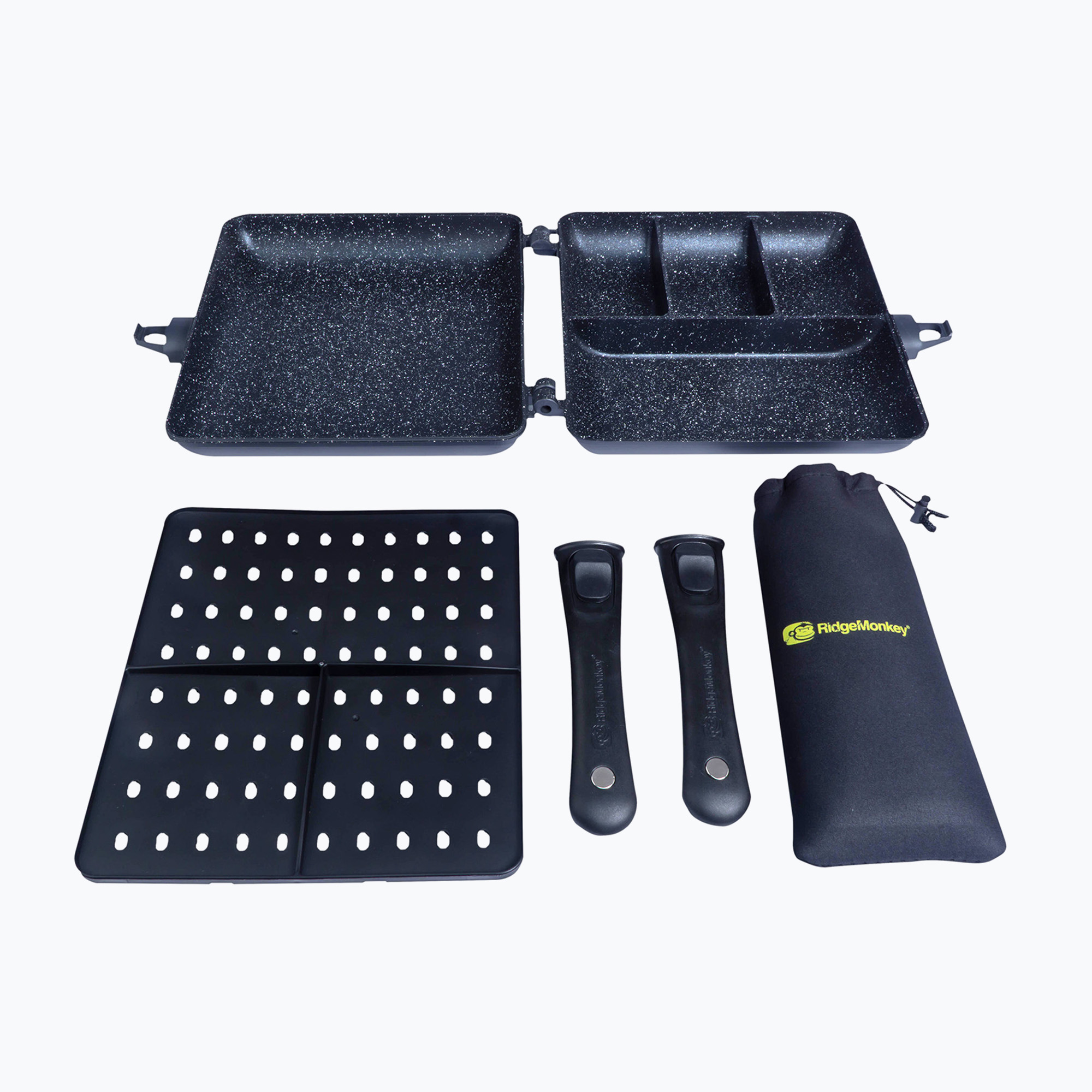 RidgeMonkey Connect Combi e Vaporetto Granite Edition nero RM780 set a vapore (XXL) (Connect Combi and Steamer RM780)