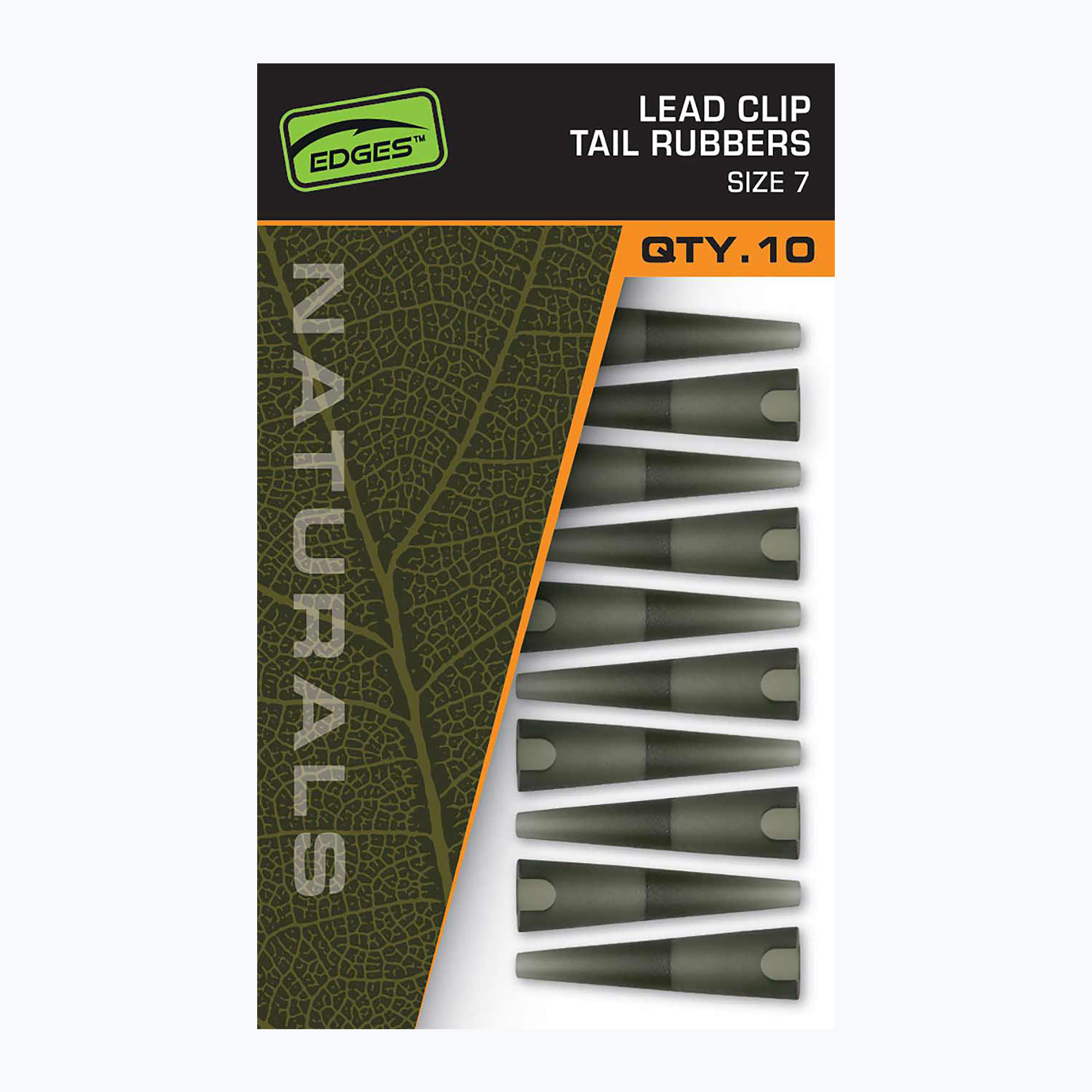 Fox International Naturals 7-es méretű ólomcsipeszek Farkgumi 10 db. (Naturals Size 7 Lead Clips Tail Rubbers CAC830)