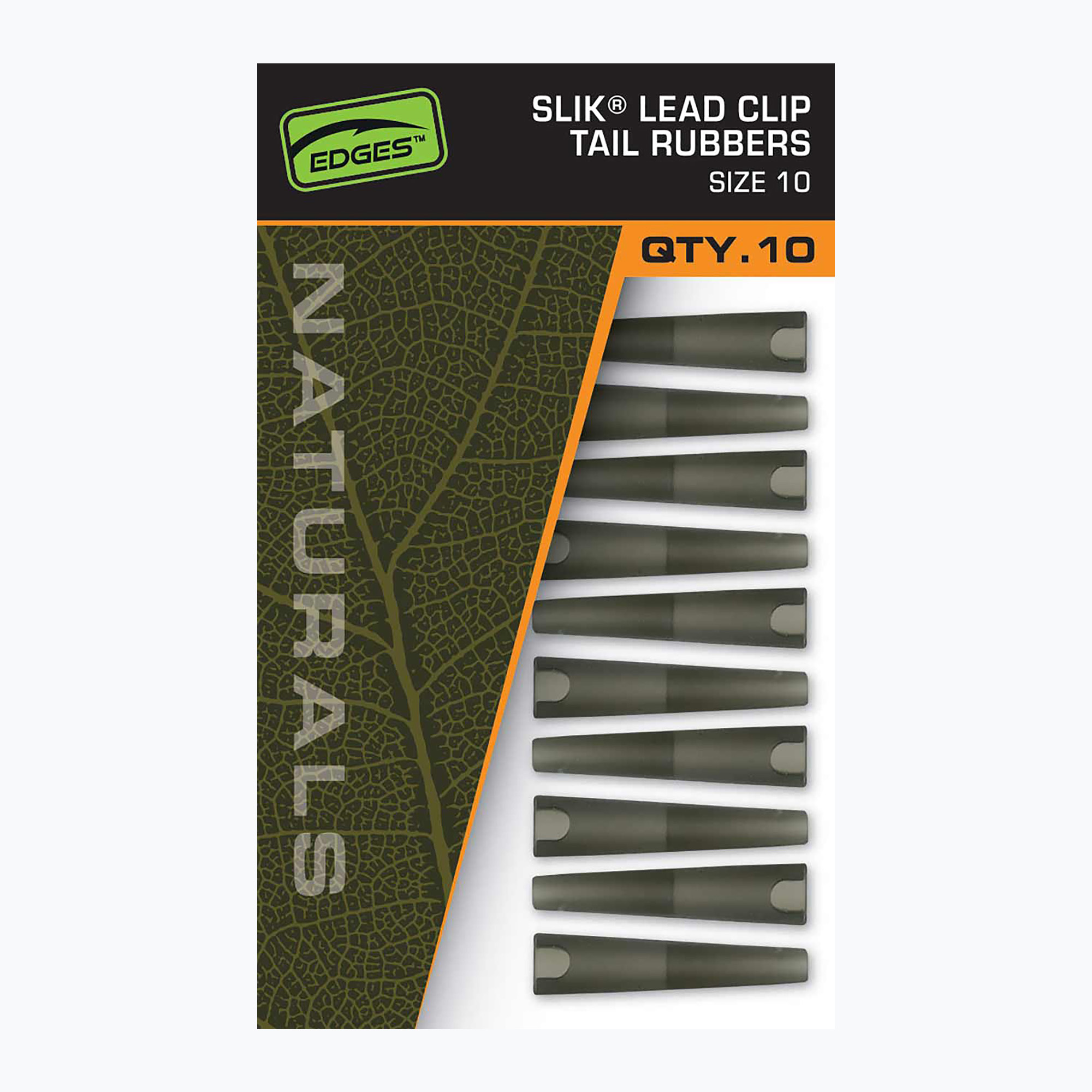 Secure Fox International Naturals Size 10 Slik Lead Clip Tail gumi 10 db. (Naturals Sz10 Slik Lead Clip Tail Rubber CAC832)